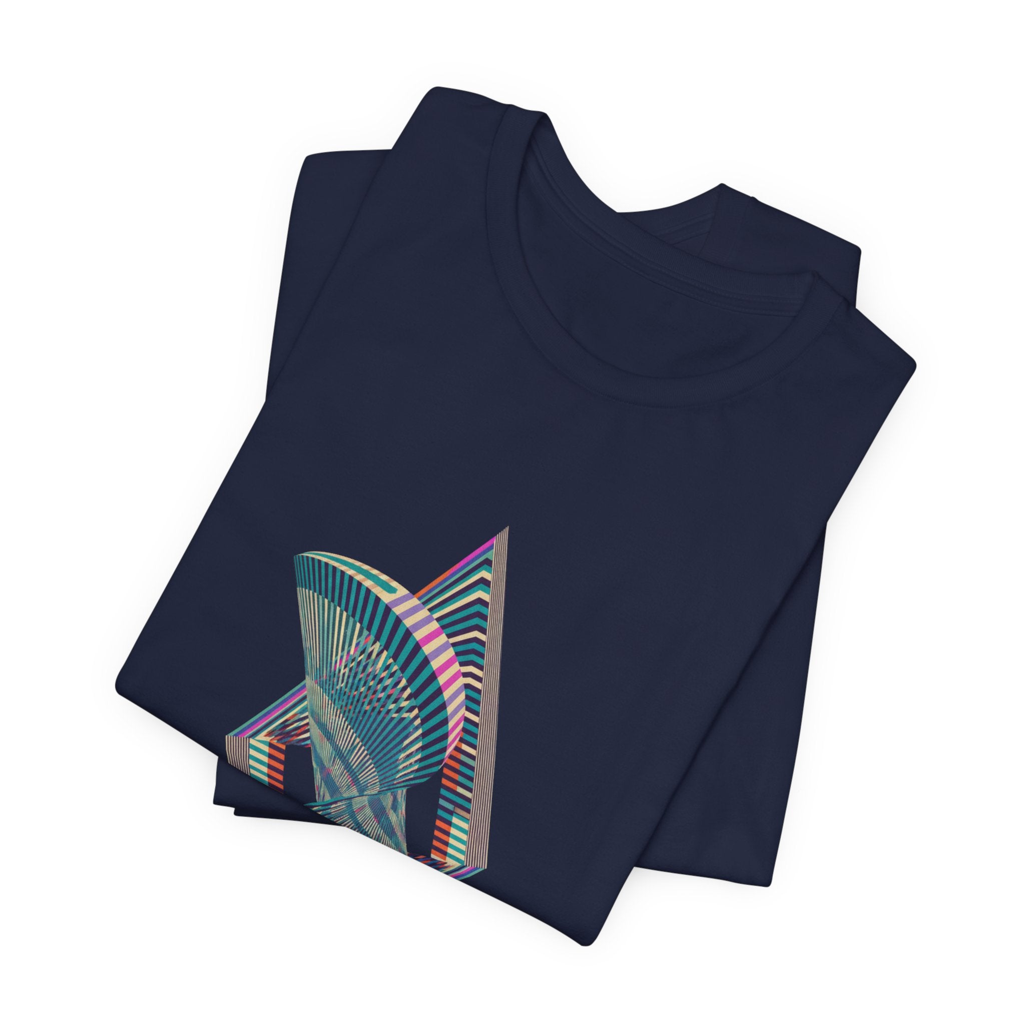 Abstract Geometric Wave Graphic Tee