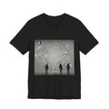 Optical Illusion Band Tee — Silhouette Crowd Spiral Concert Graphic T-Shirt