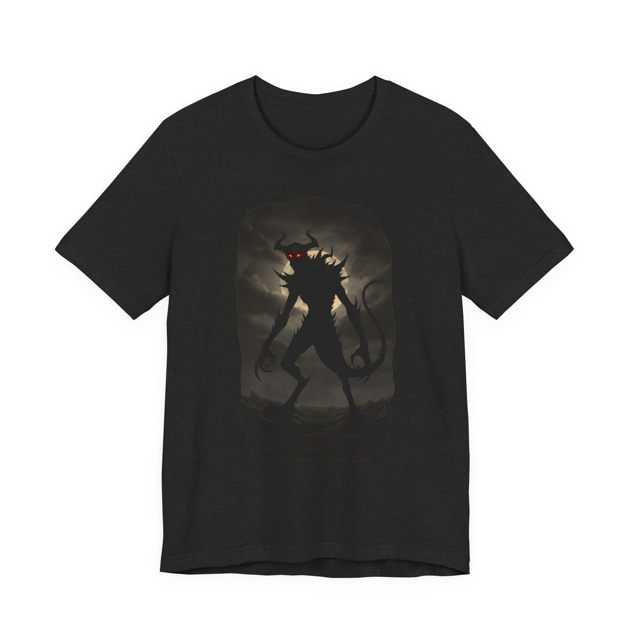Monster Silhouette Tee — Dark Shadow Demon Graphic T-Shirt
