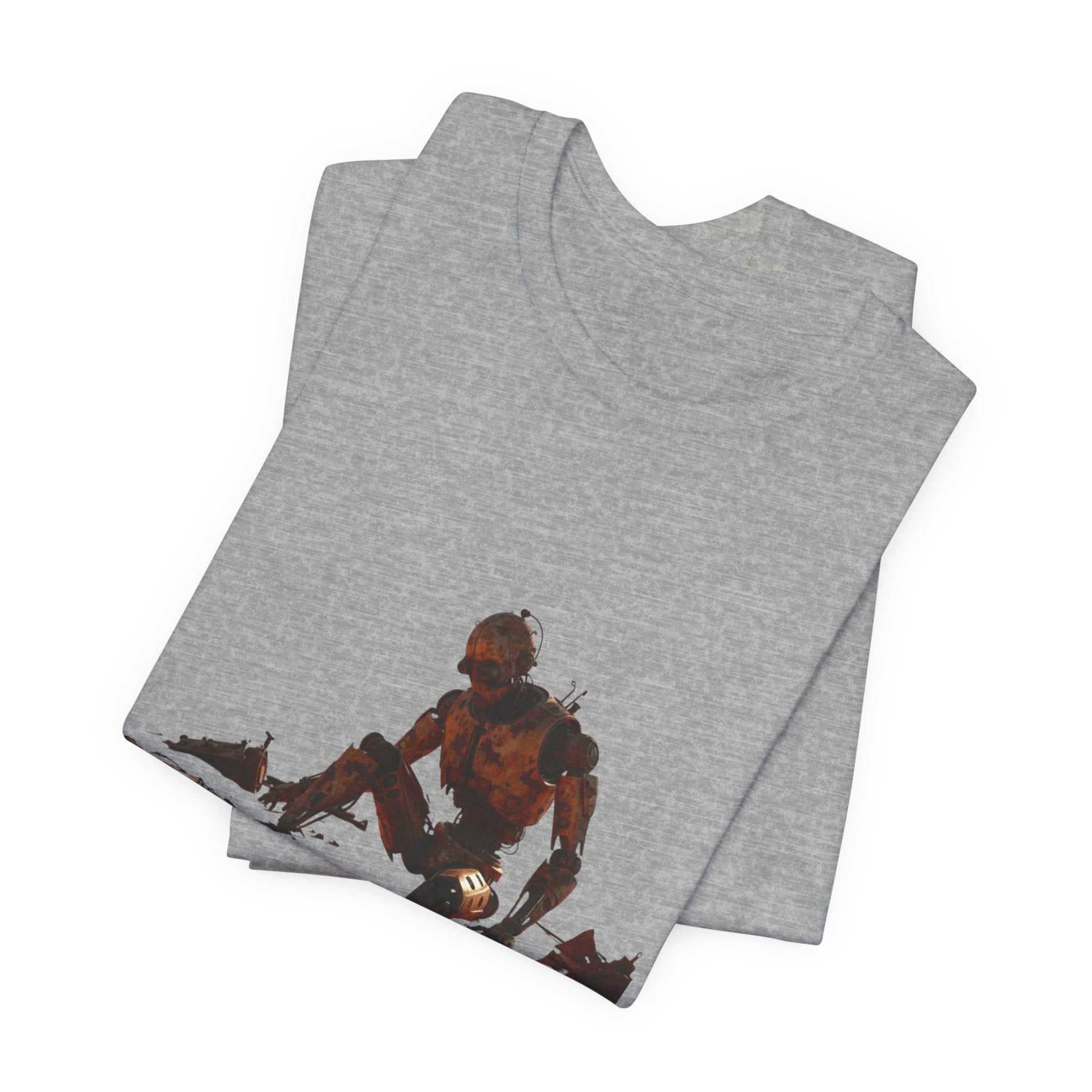 Survivor Figure Graphic Tee — Desert Wanderer Illustration T-Shirt