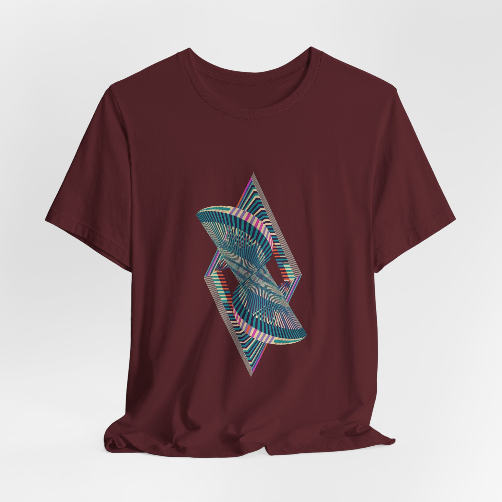 Abstract Geometric Wave Graphic Tee