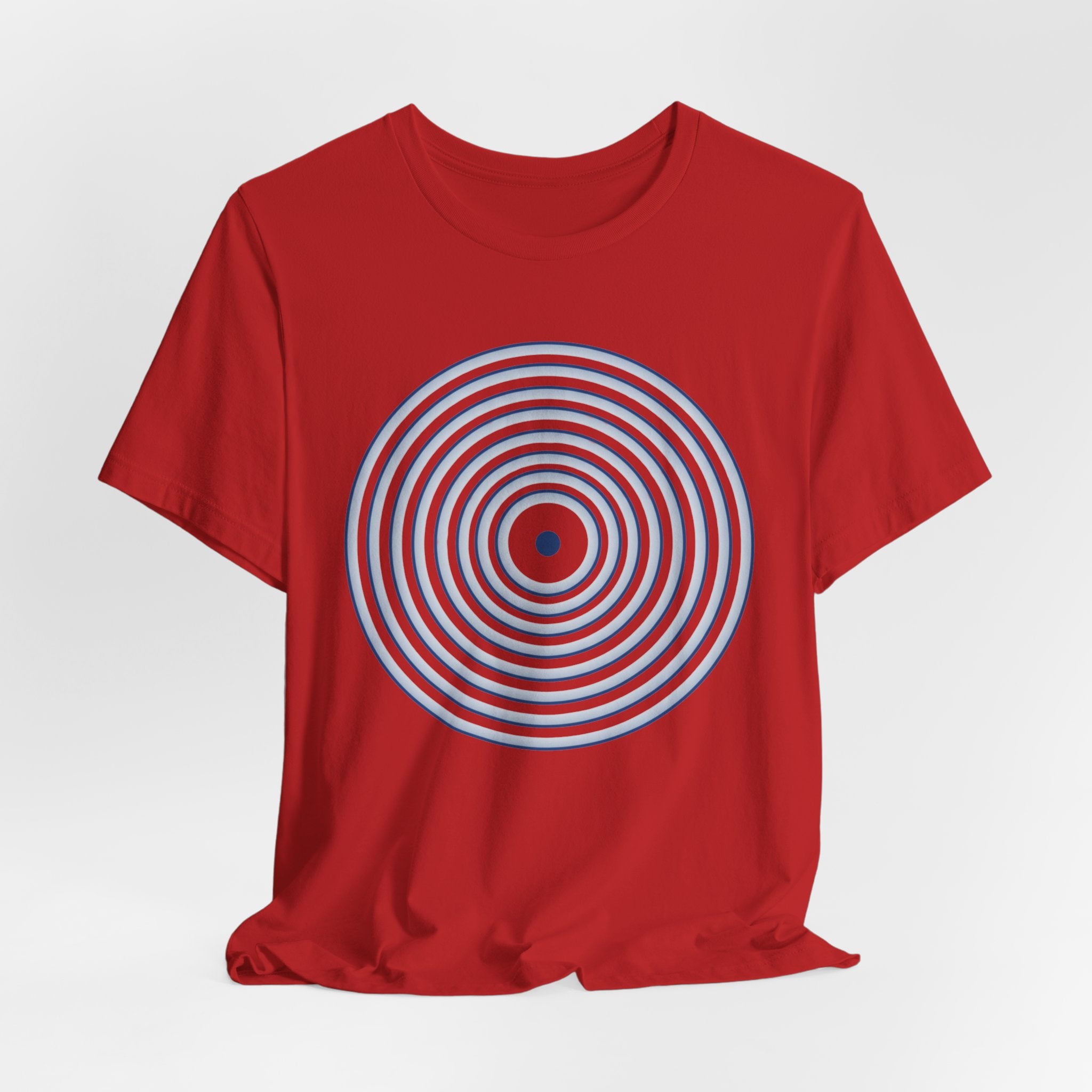 Concentric Circle Graphic Tee – Minimalist Retro Target Design