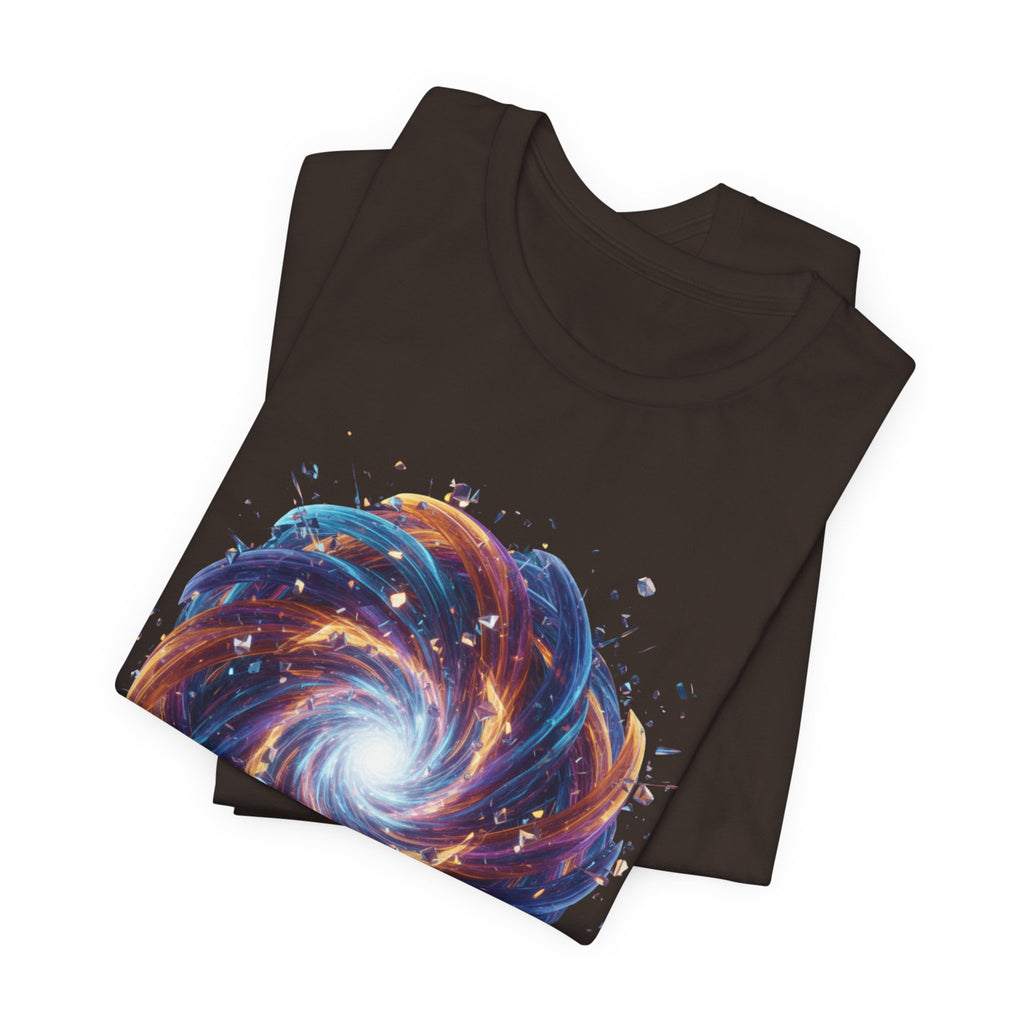 Galaxy Spiral Art Tee — Colorful Cosmic Swirl T-Shirt