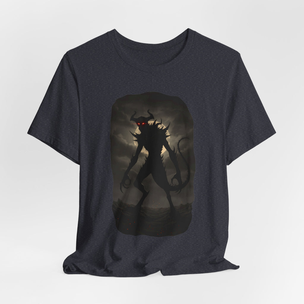 Monster Silhouette Tee — Dark Shadow Demon Graphic T-Shirt