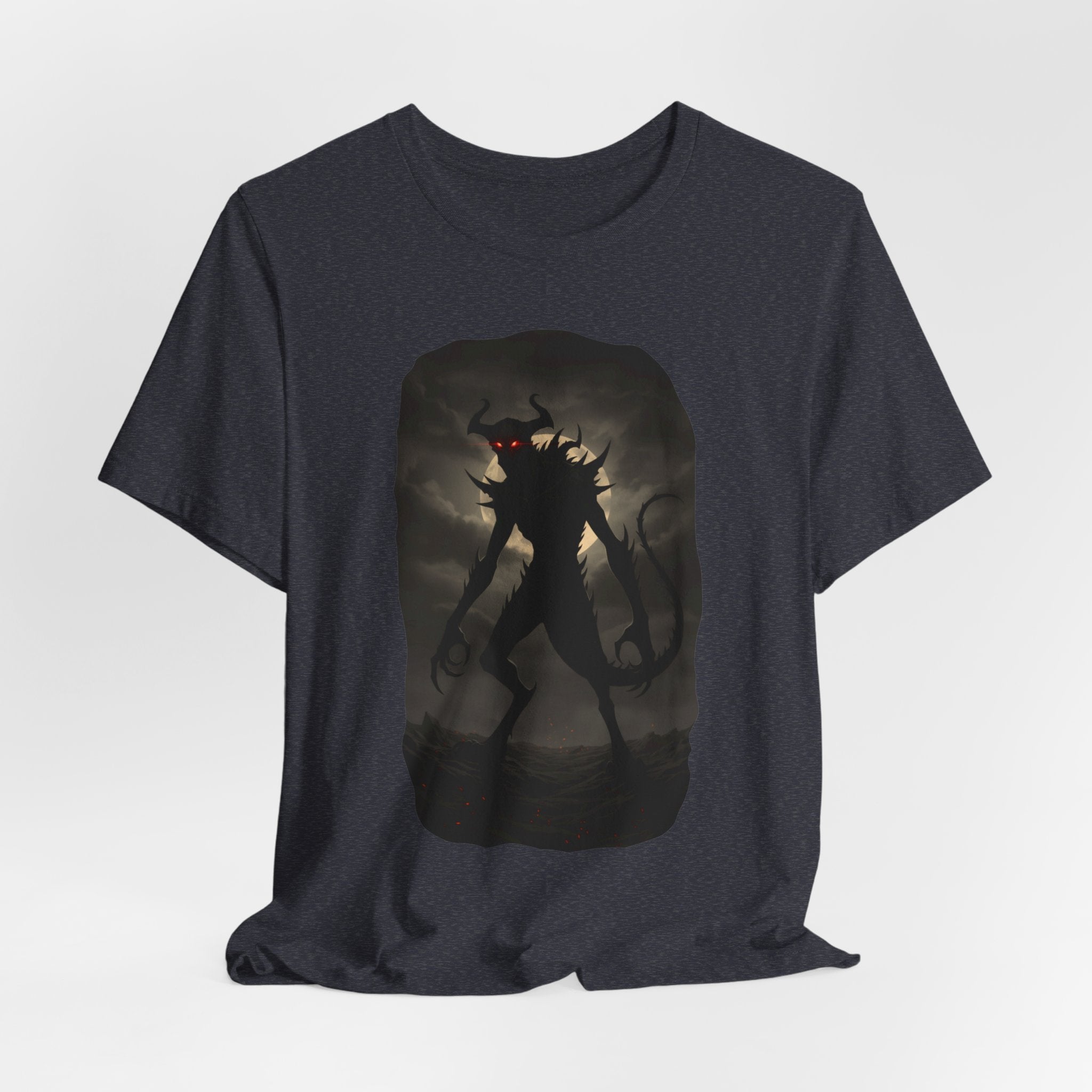 Monster Silhouette Tee — Dark Shadow Demon Graphic T-Shirt