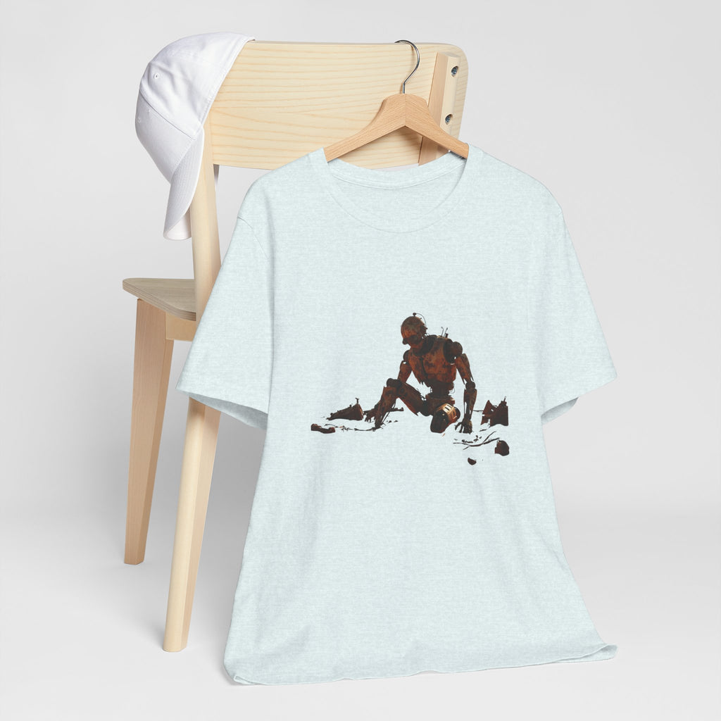 Survivor Figure Graphic Tee — Desert Wanderer Illustration T-Shirt