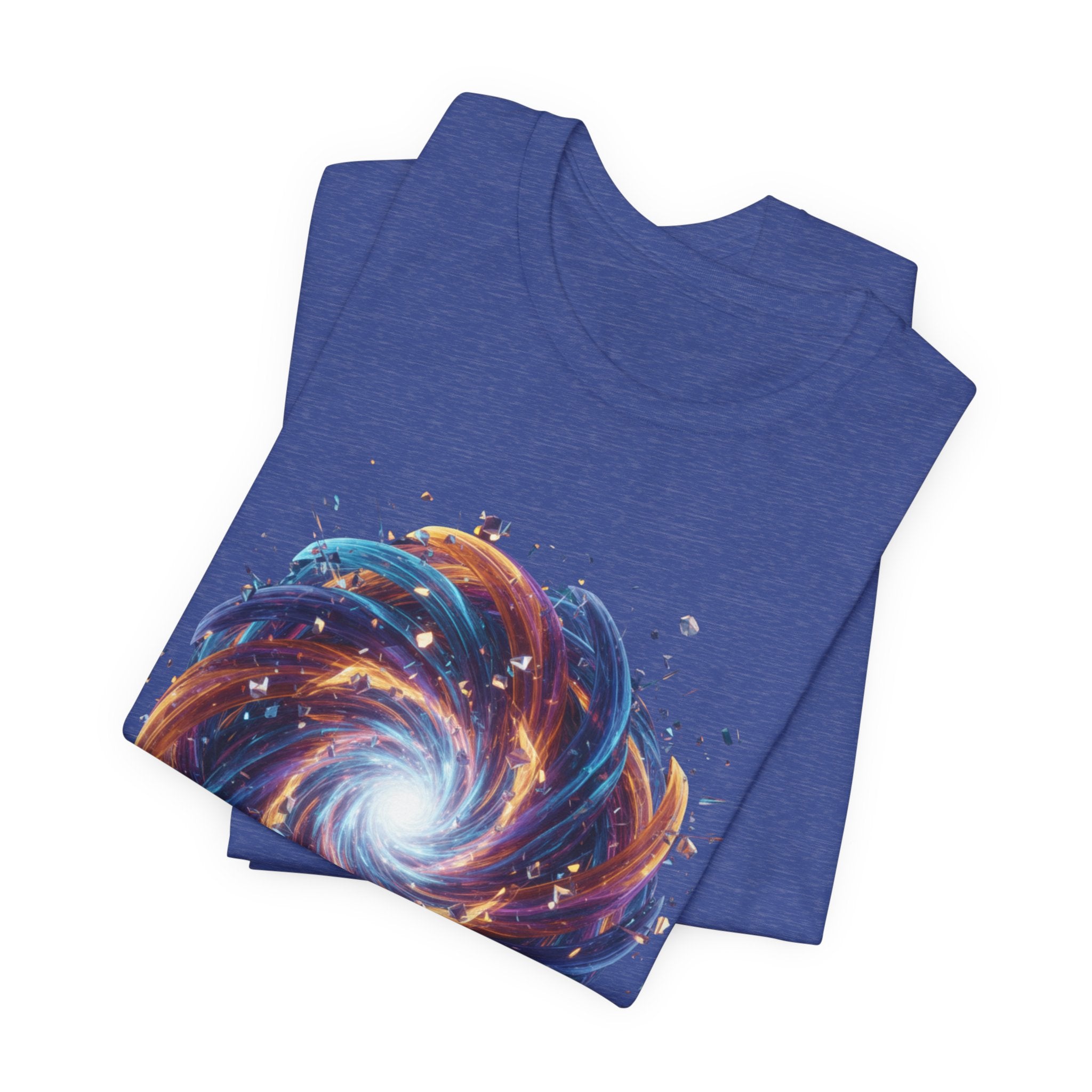 Galaxy Spiral Art Tee — Colorful Cosmic Swirl T-Shirt