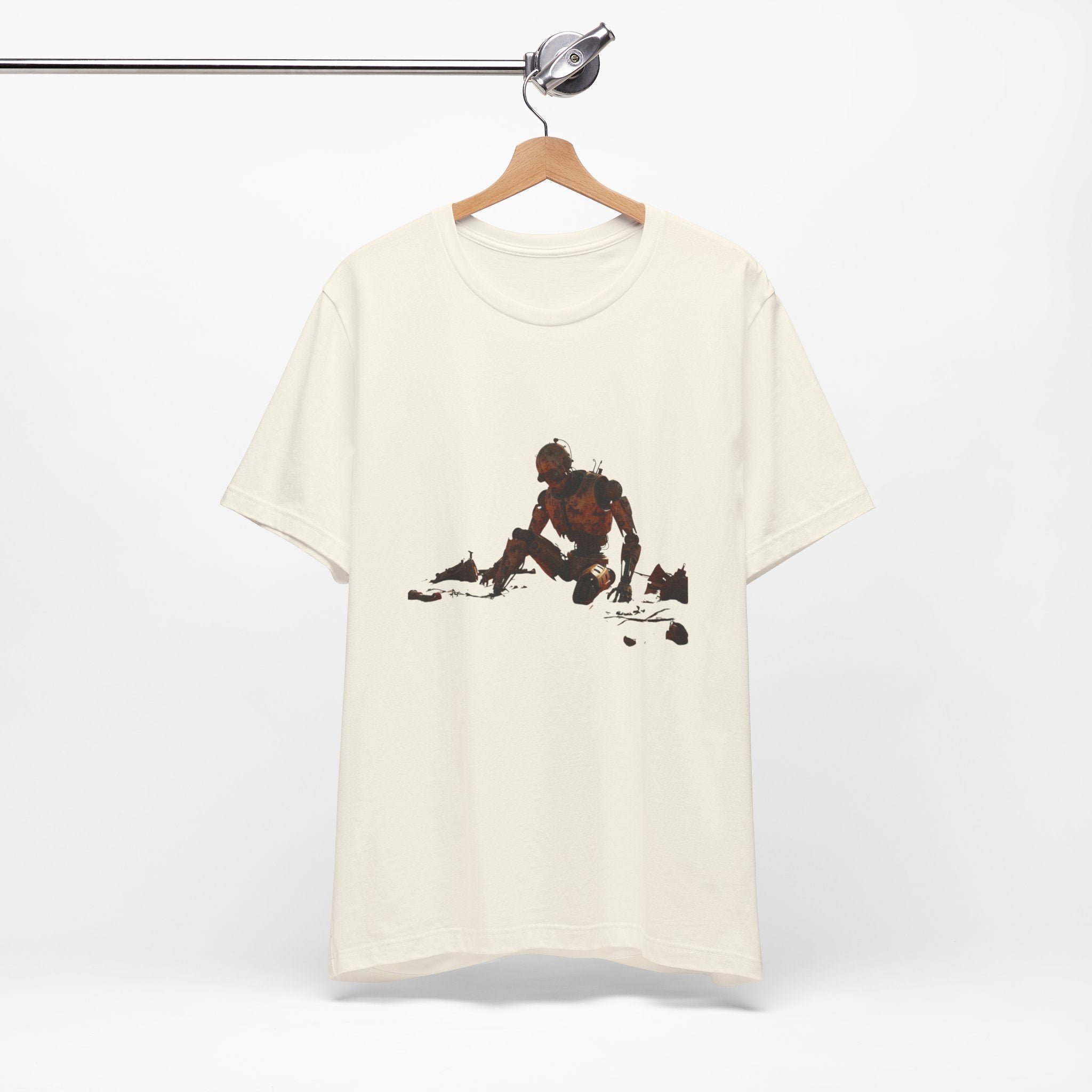 Survivor Figure Graphic Tee — Desert Wanderer Illustration T-Shirt