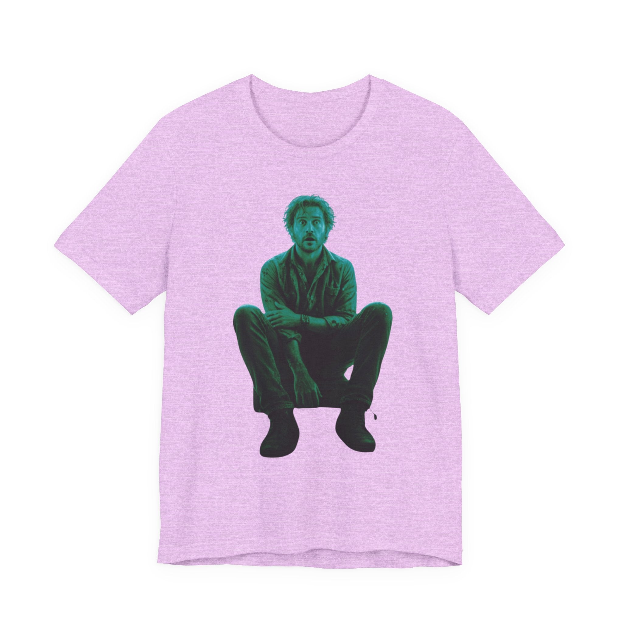 Sitting Silhouette Tee — Moody Green Portrait Graphic T-Shirt