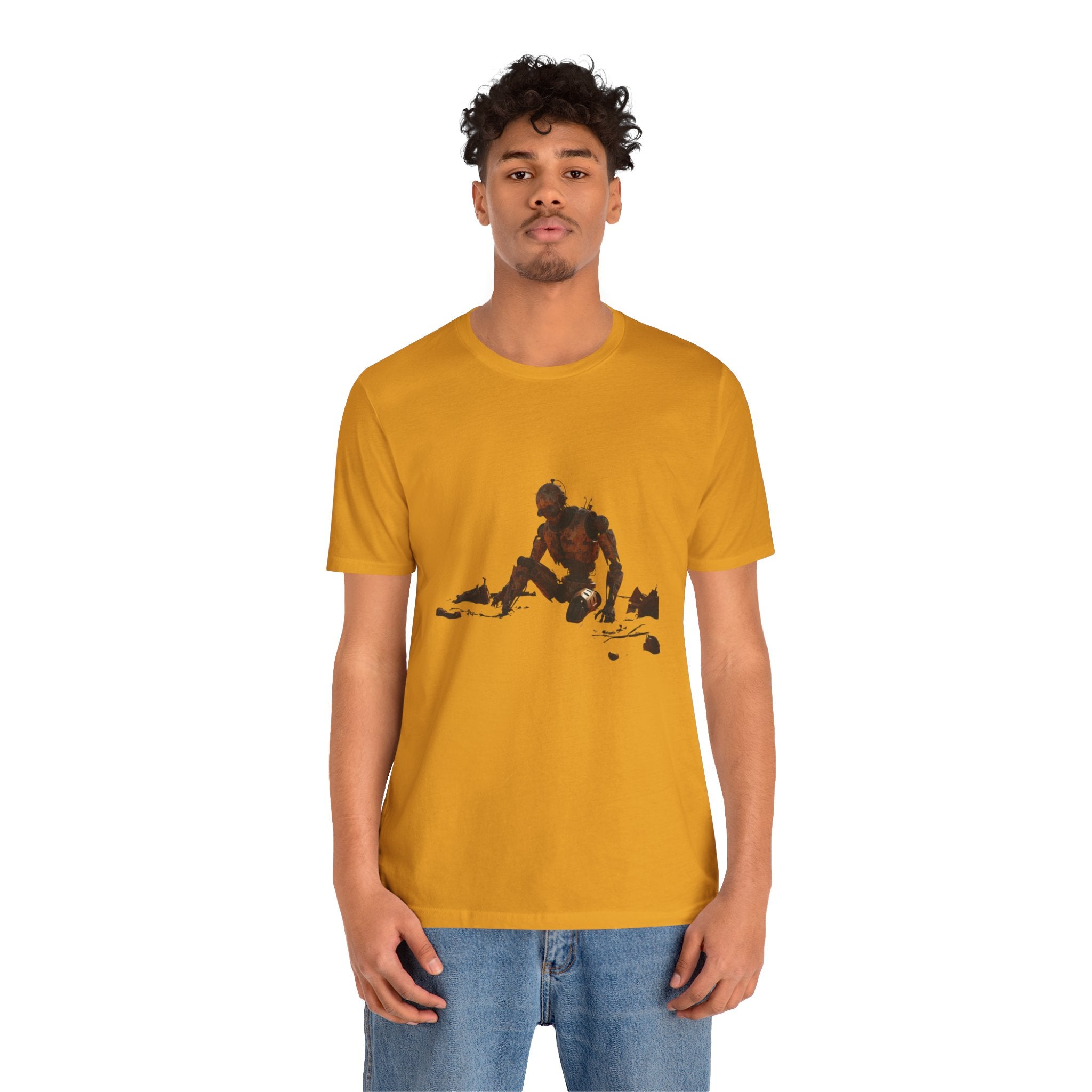 Survivor Figure Graphic Tee — Desert Wanderer Illustration T-Shirt