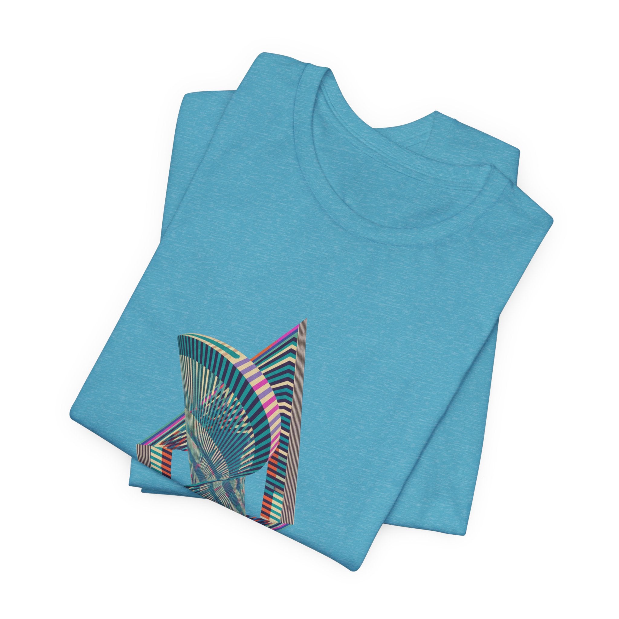 Abstract Geometric Wave Graphic Tee