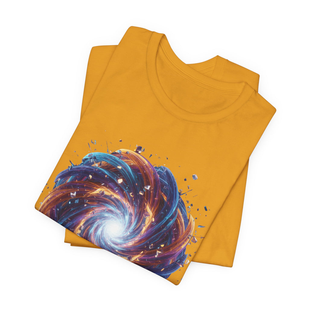 Galaxy Spiral Art Tee — Colorful Cosmic Swirl T-Shirt