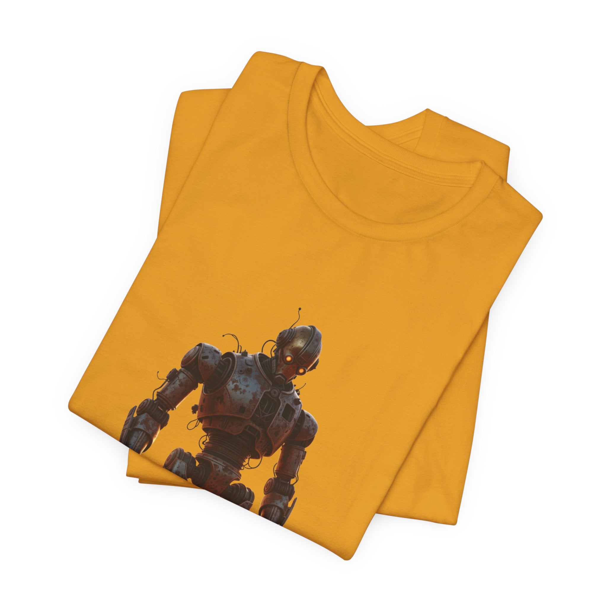 Retro Robot Graphic Tee — Vintage Mech Illustration T-Shirt
