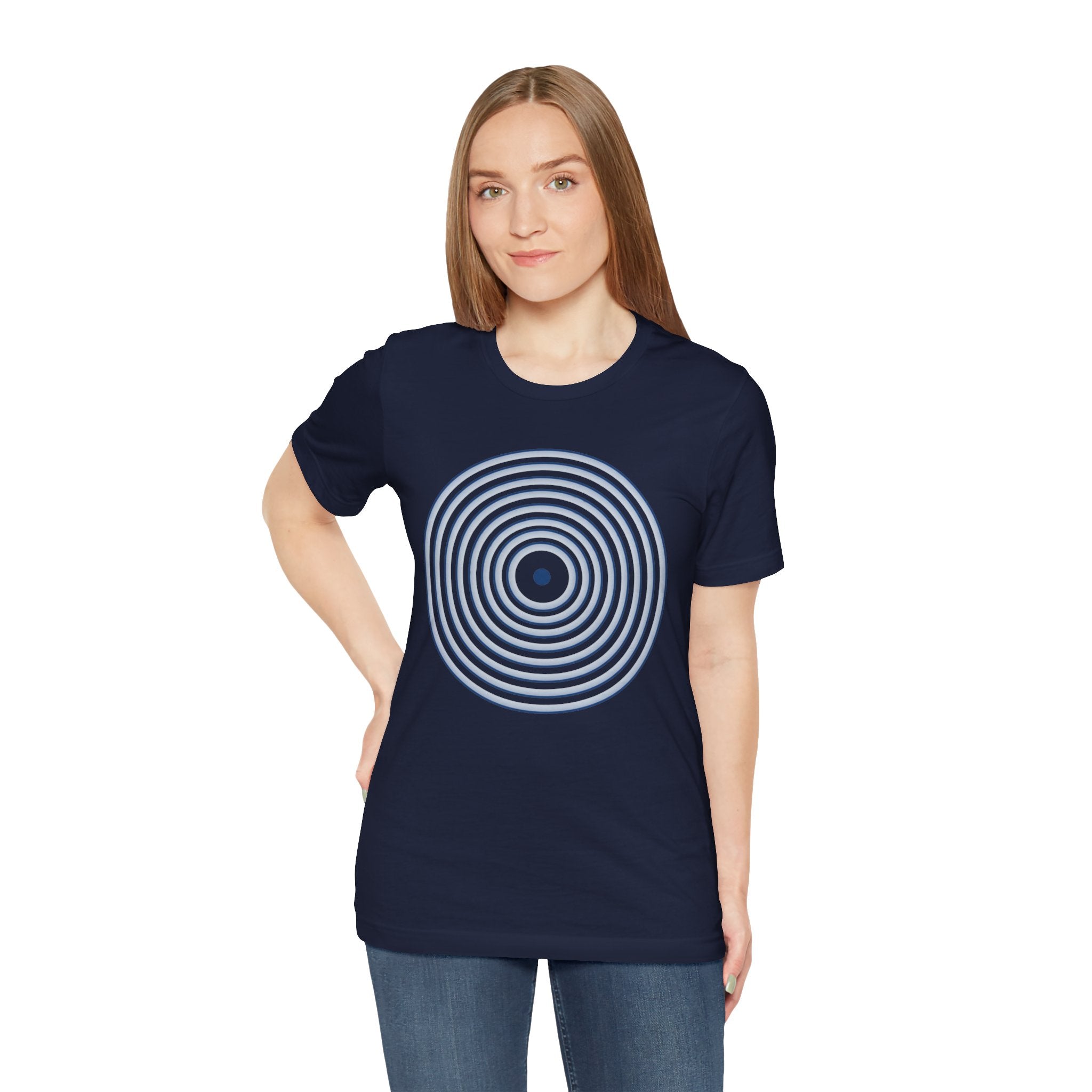 Concentric Circle Graphic Tee – Minimalist Retro Target Design