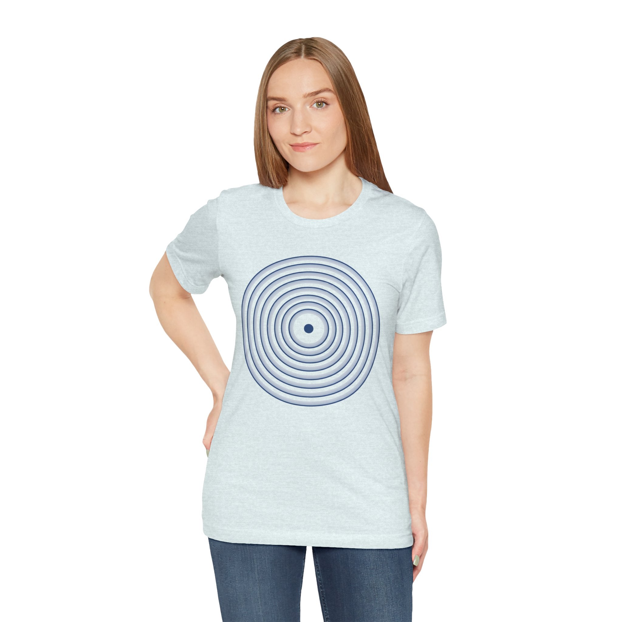 Concentric Circle Graphic Tee – Minimalist Retro Target Design