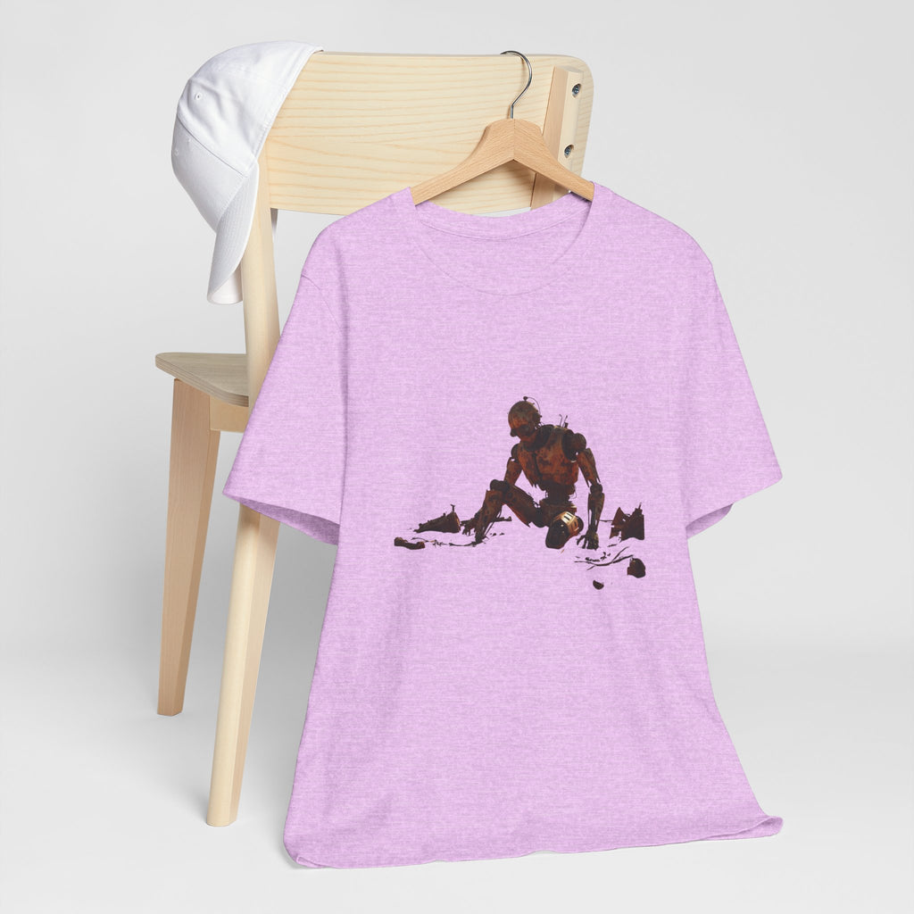 Survivor Figure Graphic Tee — Desert Wanderer Illustration T-Shirt
