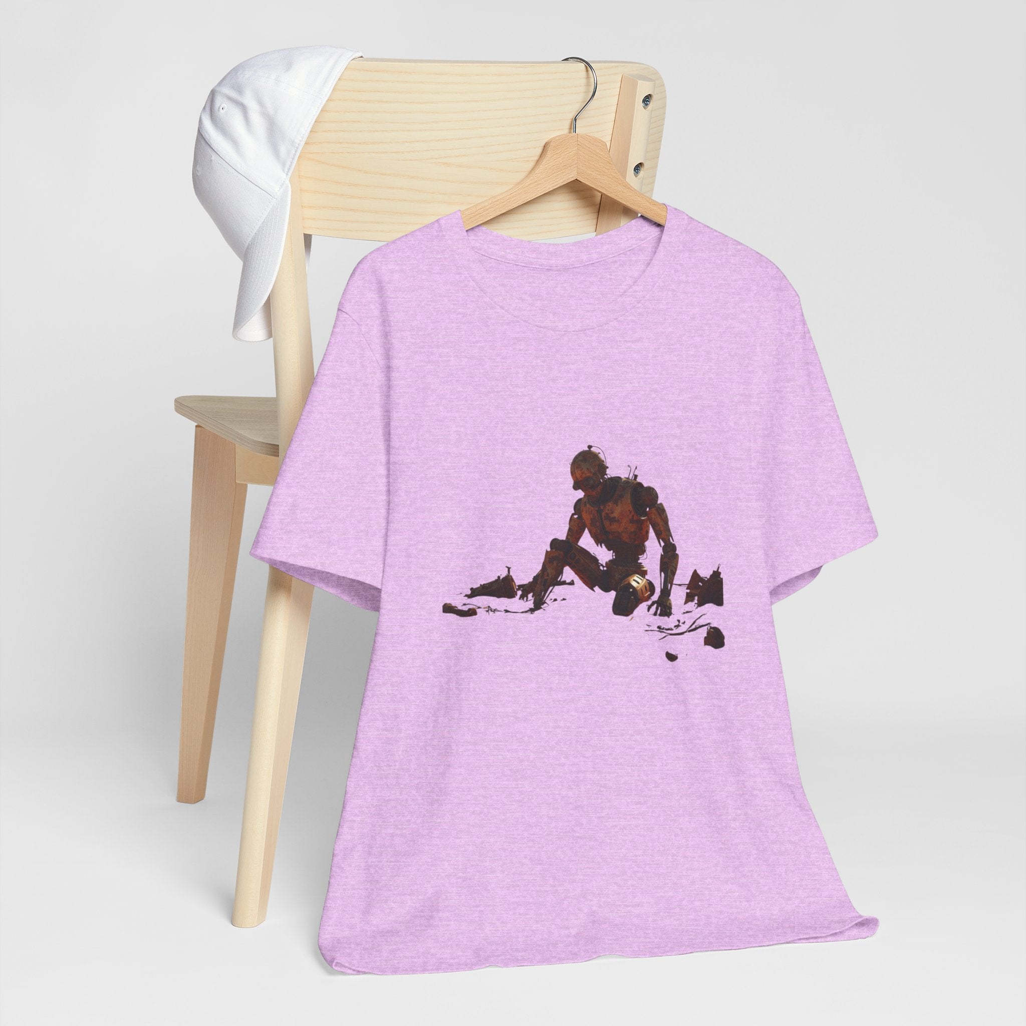Survivor Figure Graphic Tee — Desert Wanderer Illustration T-Shirt