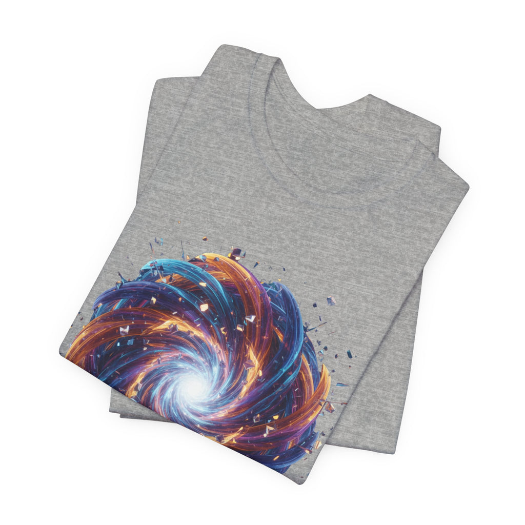 Galaxy Spiral Art Tee — Colorful Cosmic Swirl T-Shirt