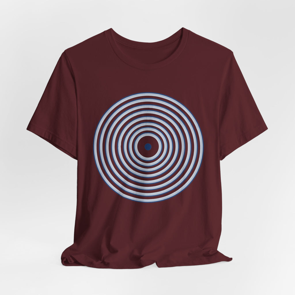 Concentric Circle Graphic Tee – Minimalist Retro Target Design