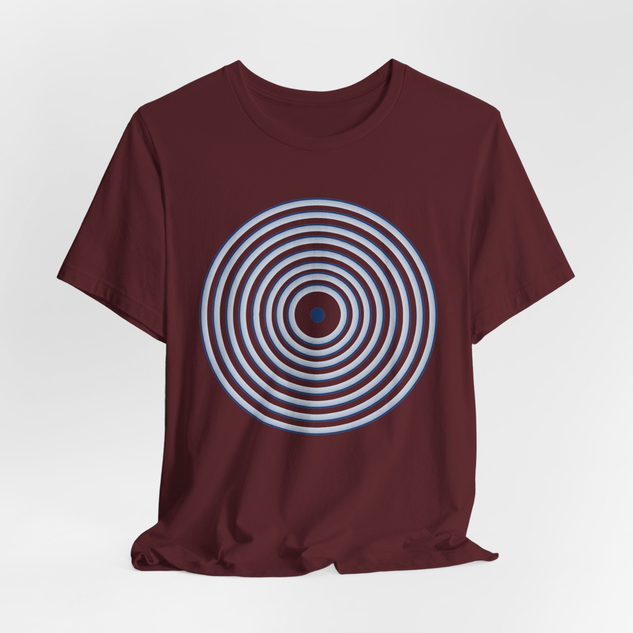 Concentric Circle Graphic Tee – Minimalist Retro Target Design
