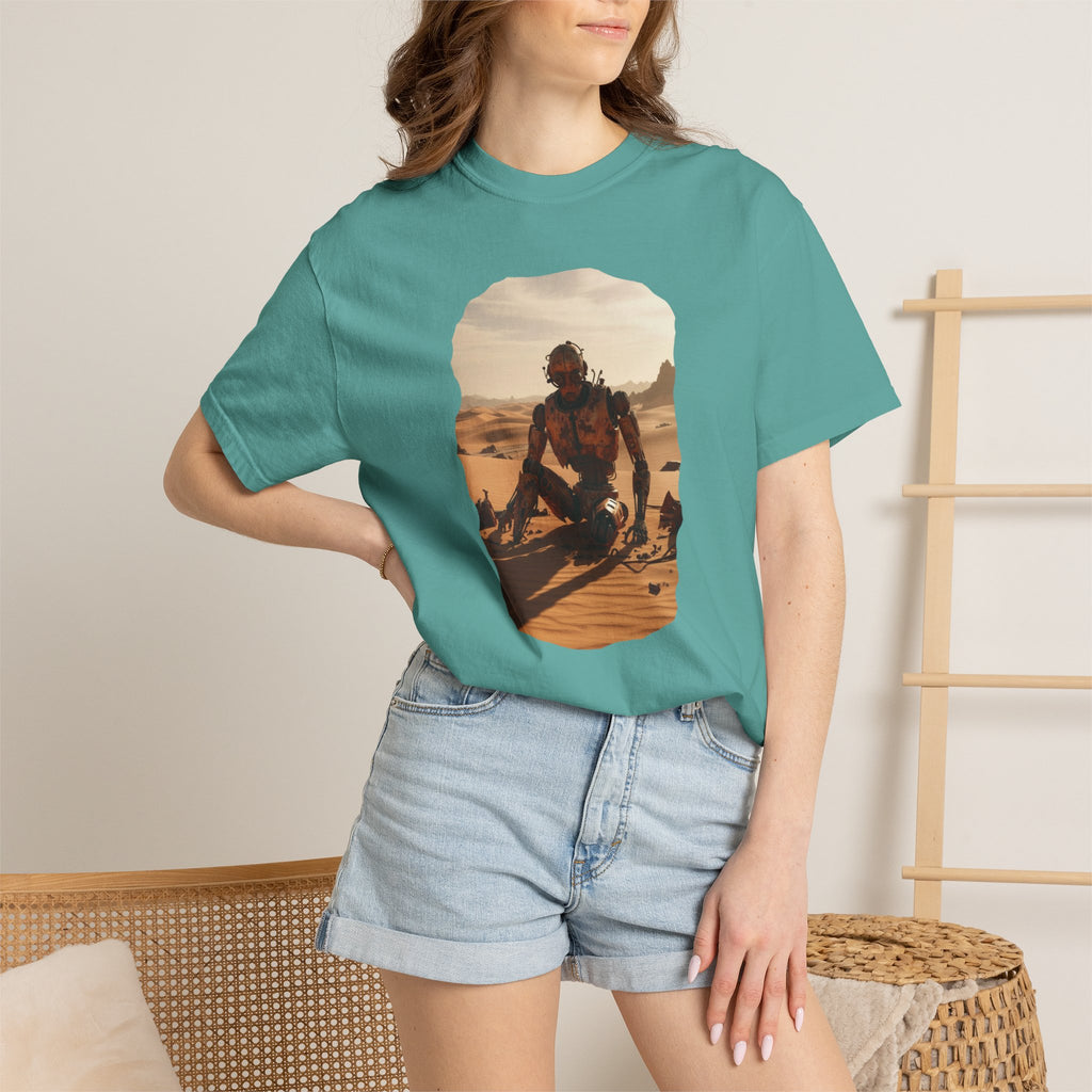 Desert Surfer T-Shirt — Vintage Sunlit Sandboarding Graphic Tee