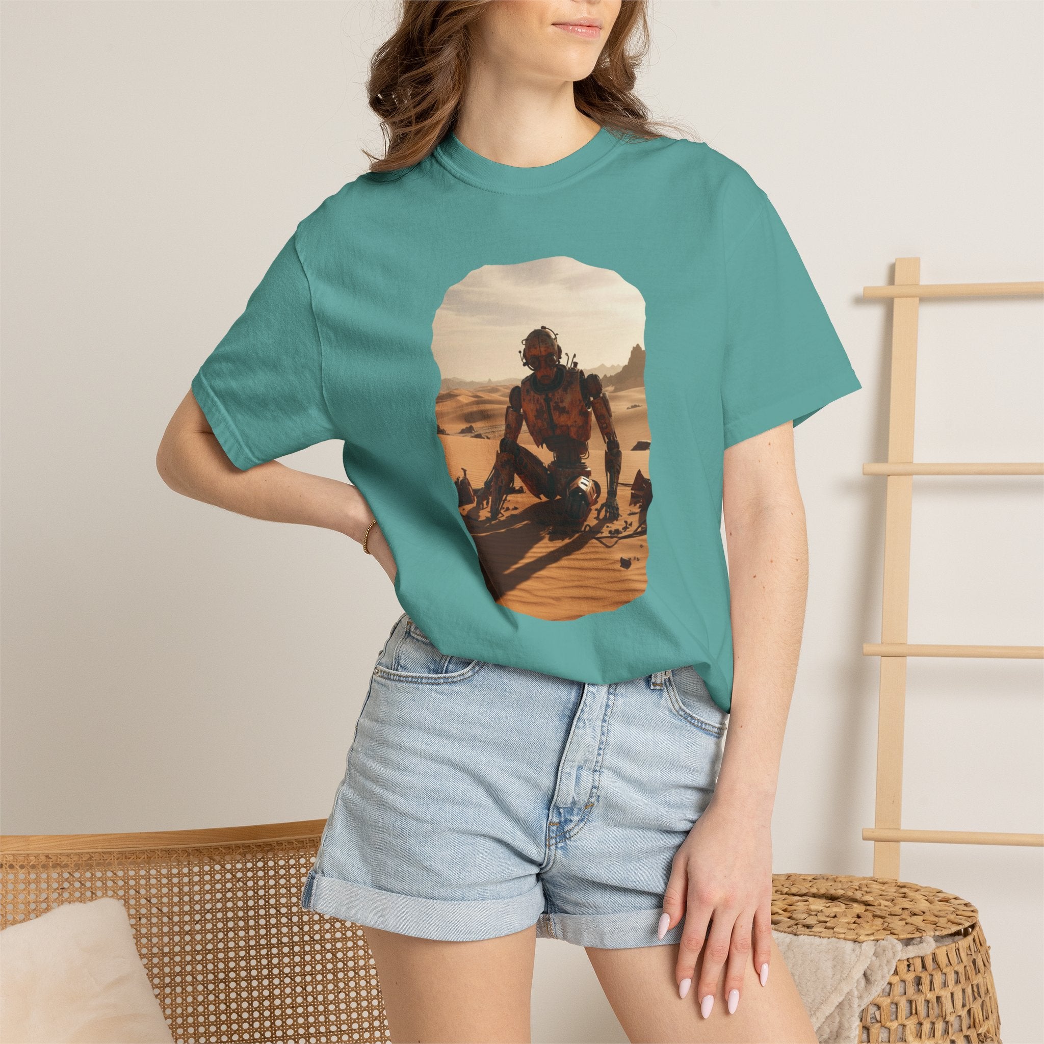 Desert Surfer T-Shirt — Vintage Sunlit Sandboarding Graphic Tee