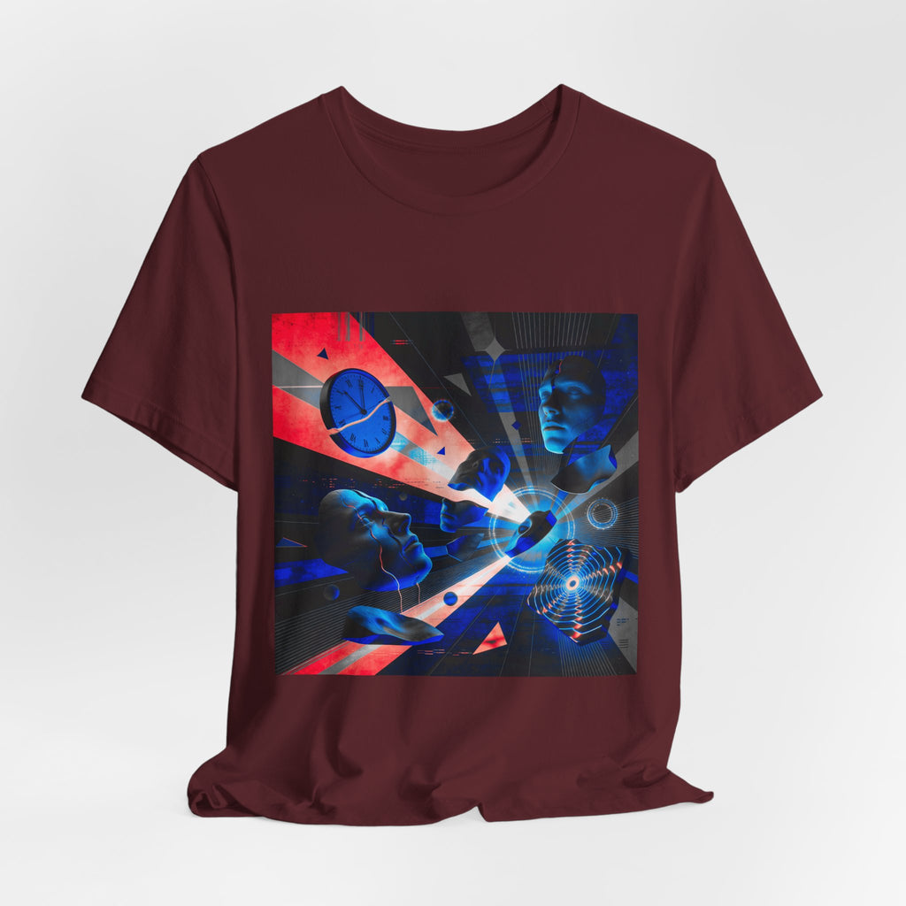 Spacewave Graphic Tee — Retro Futurism Cosmic Design