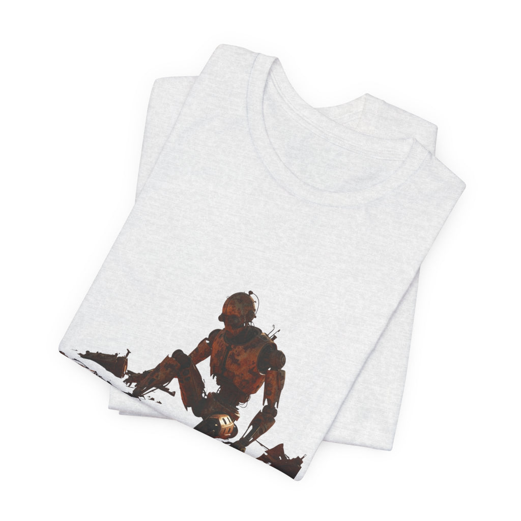 Survivor Figure Graphic Tee — Desert Wanderer Illustration T-Shirt