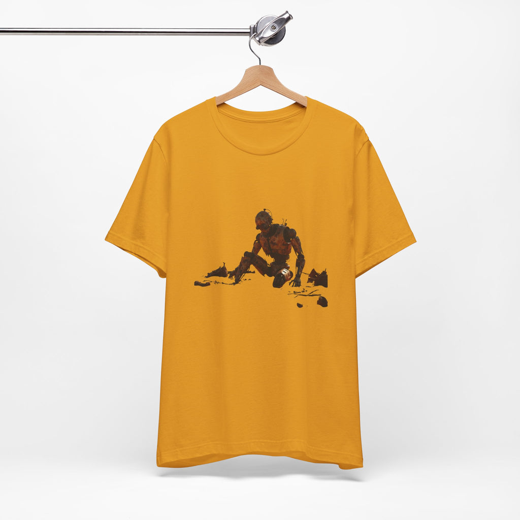 Survivor Figure Graphic Tee — Desert Wanderer Illustration T-Shirt