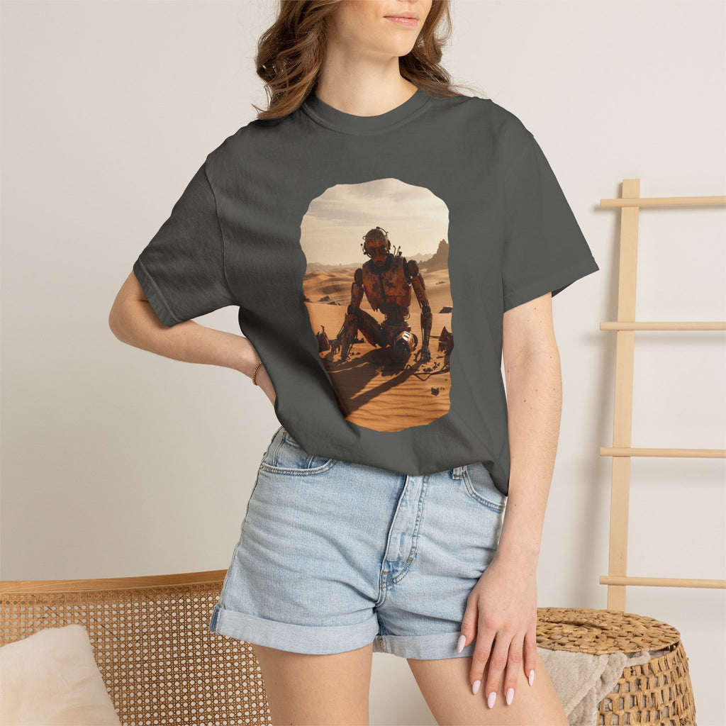 Desert Surfer T-Shirt — Vintage Sunlit Sandboarding Graphic Tee