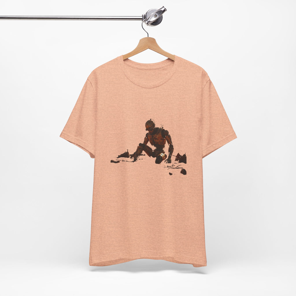 Survivor Figure Graphic Tee — Desert Wanderer Illustration T-Shirt