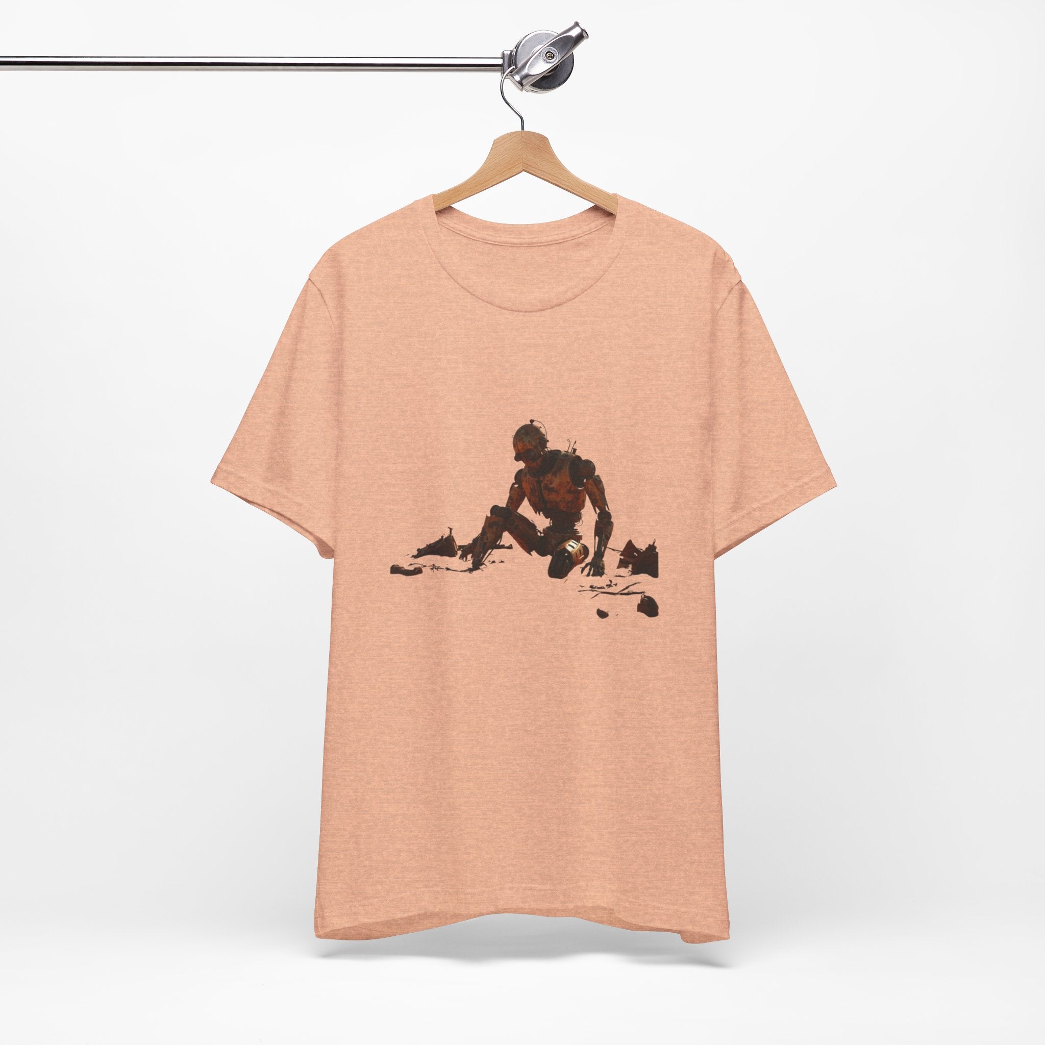 Survivor Figure Graphic Tee — Desert Wanderer Illustration T-Shirt