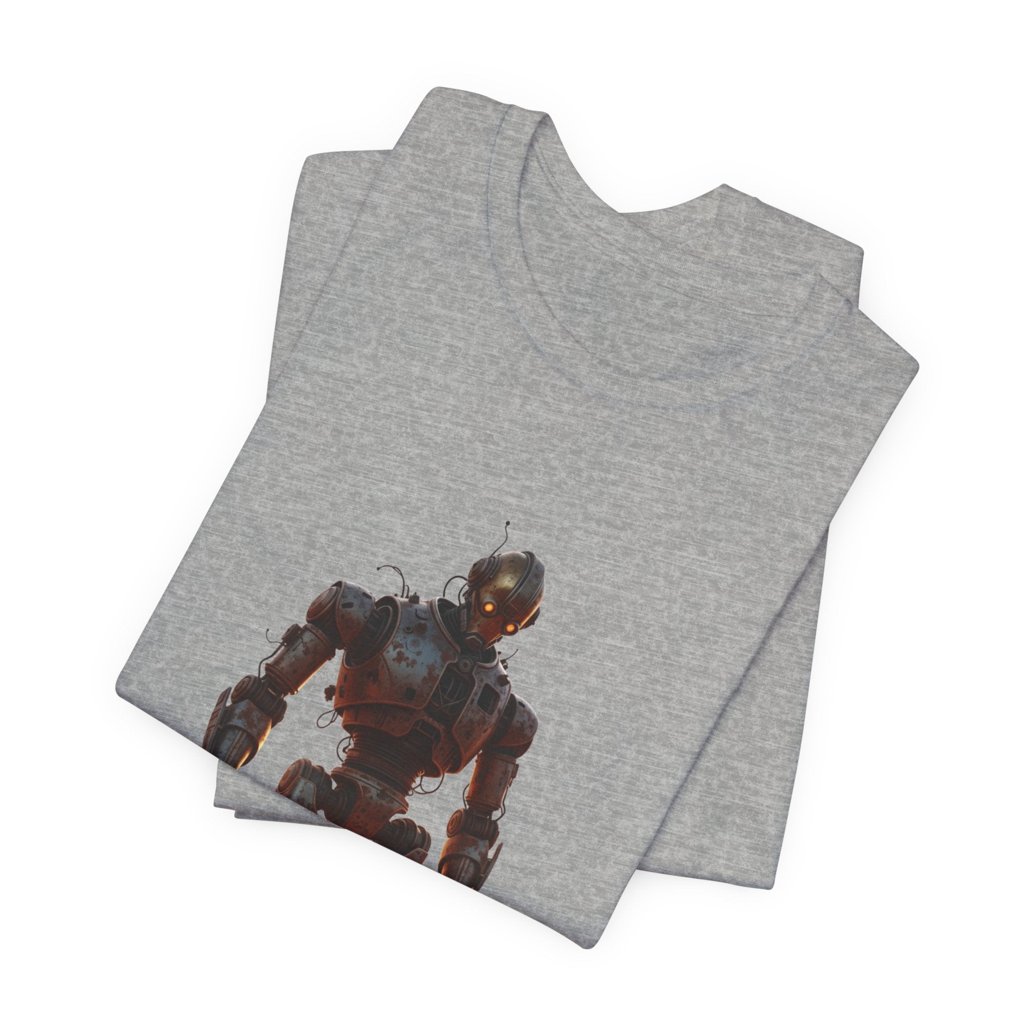 Retro Robot Graphic Tee — Vintage Mech Illustration T-Shirt