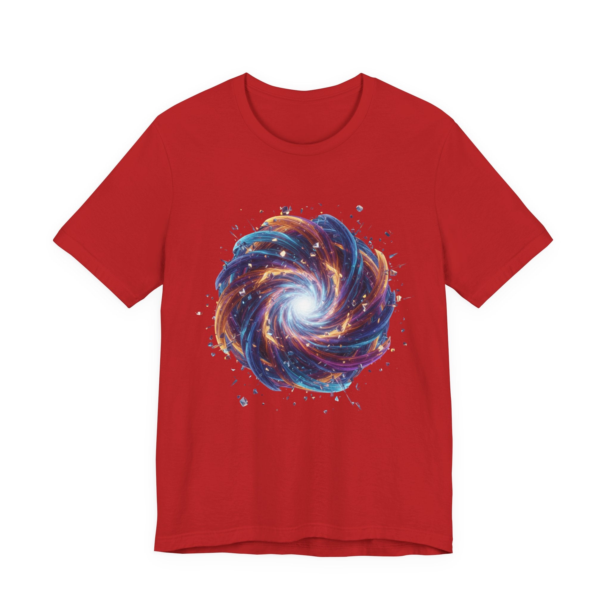 Galaxy Spiral Art Tee — Colorful Cosmic Swirl T-Shirt