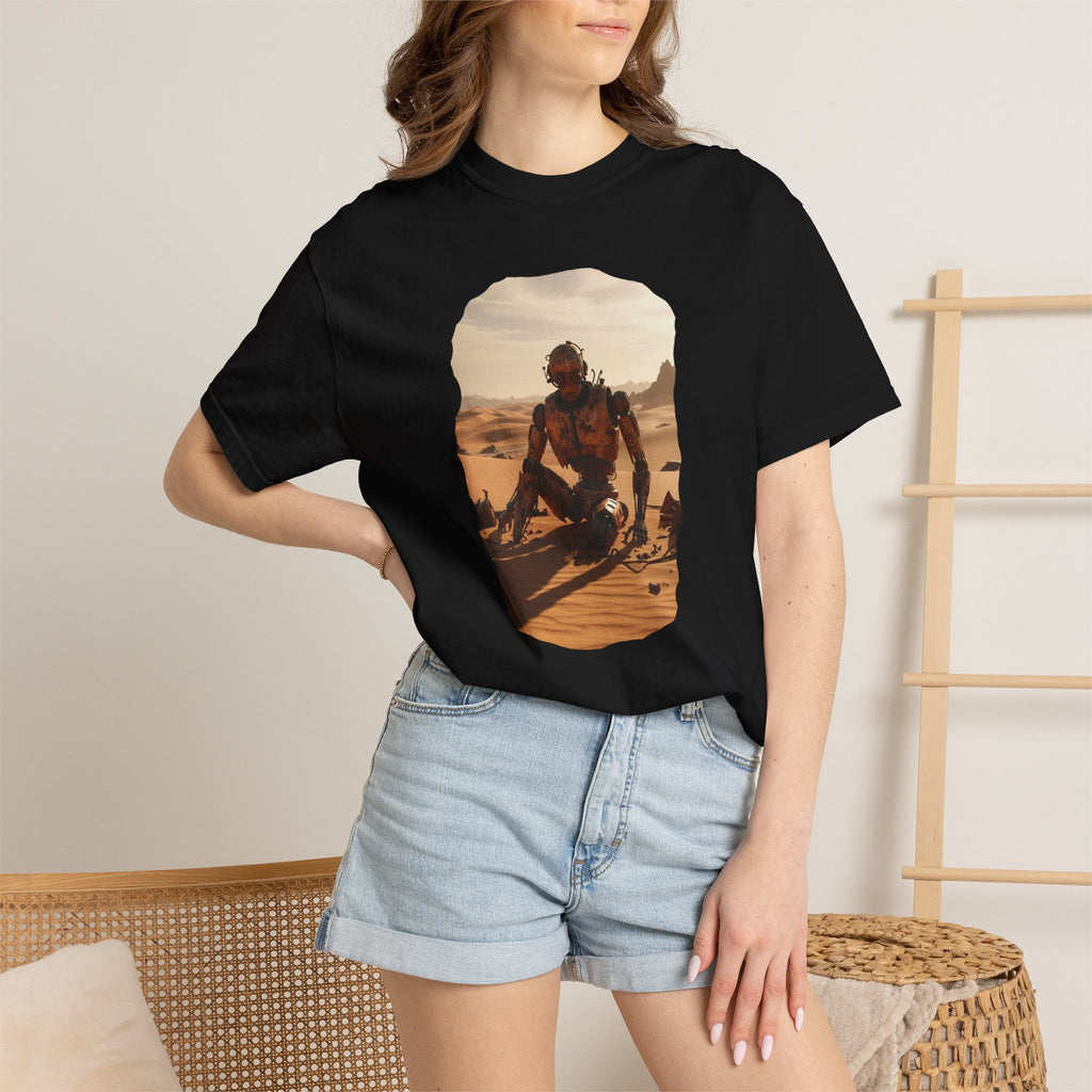 Desert Surfer T-Shirt — Vintage Sunlit Sandboarding Graphic Tee