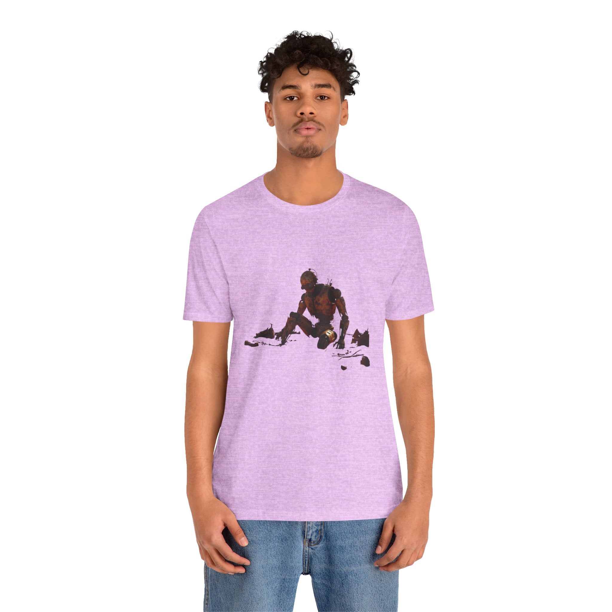 Survivor Figure Graphic Tee — Desert Wanderer Illustration T-Shirt