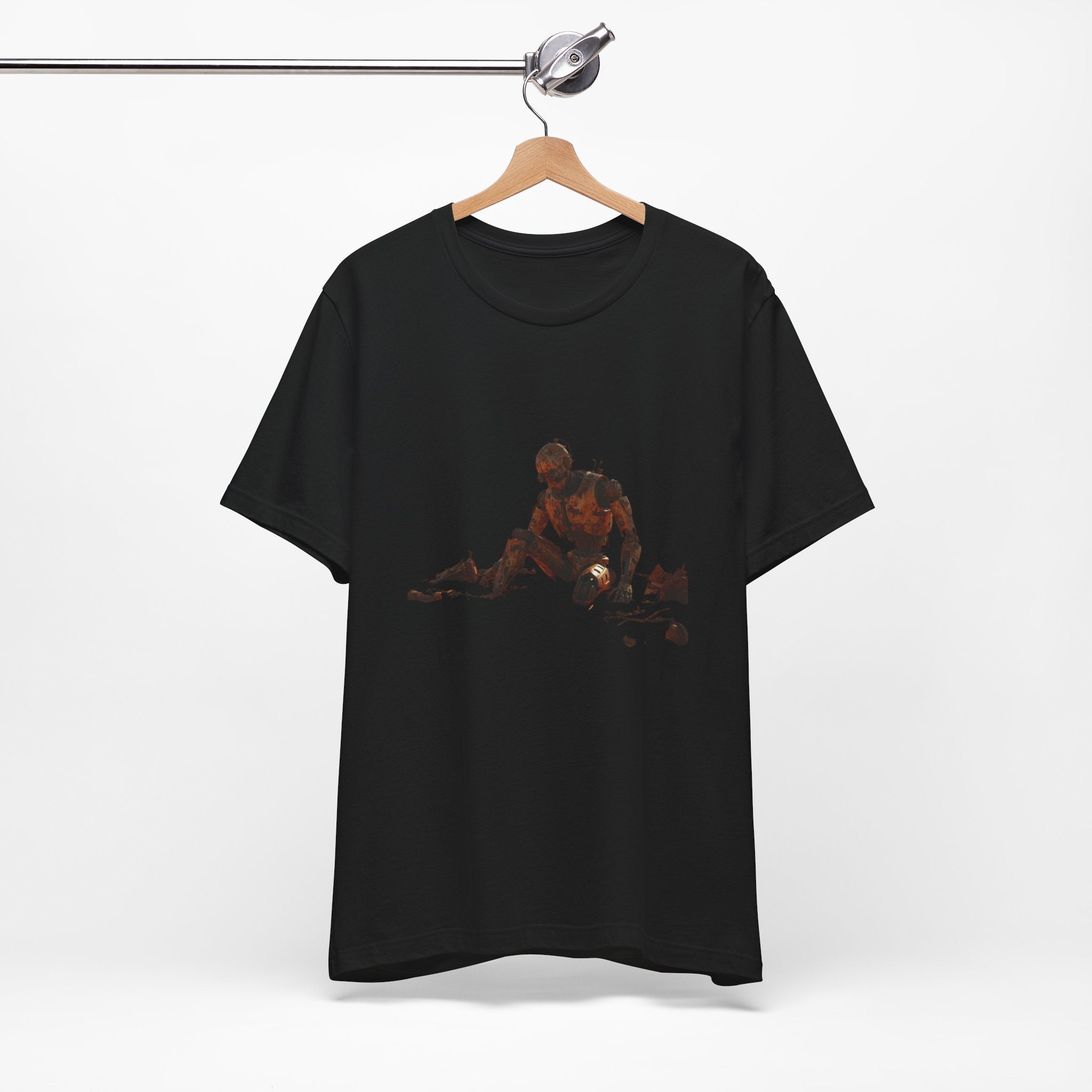 Survivor Figure Graphic Tee — Desert Wanderer Illustration T-Shirt