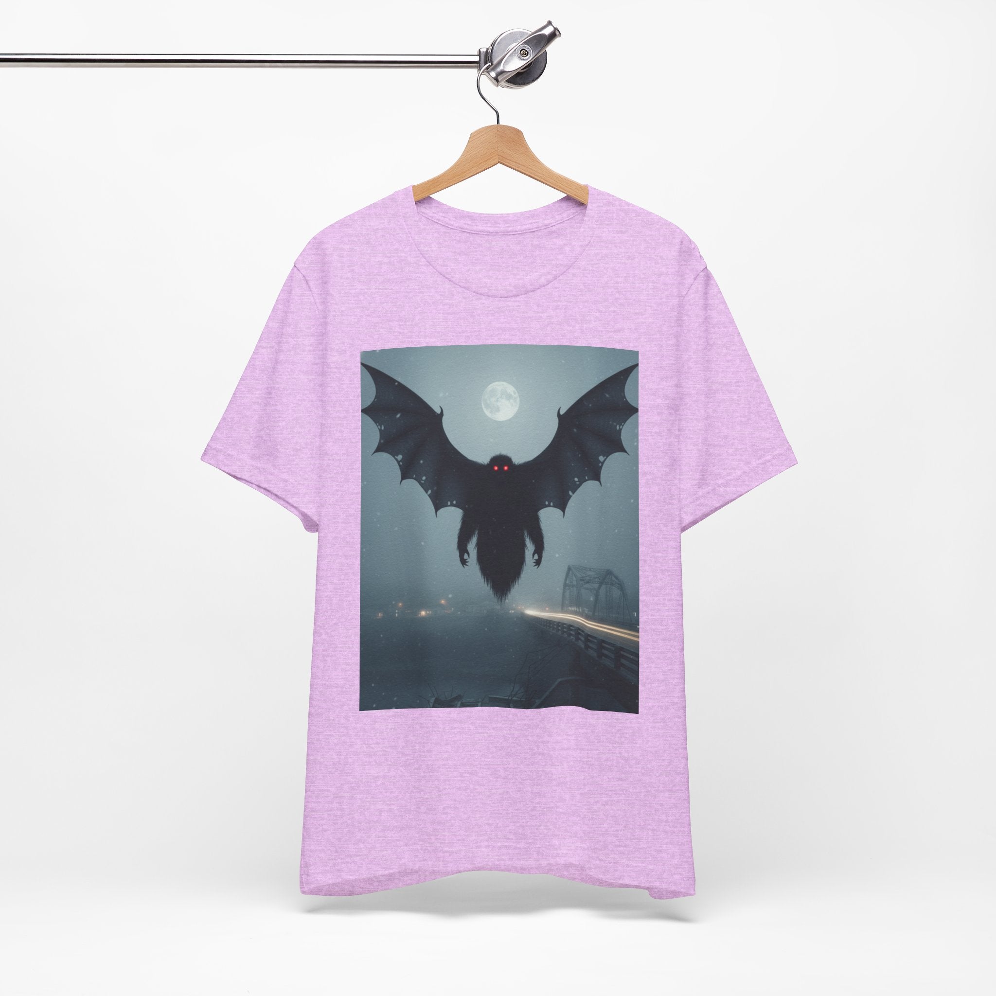 Mothman Moonlight T-Shirt — Cryptid Retro Horror Tee