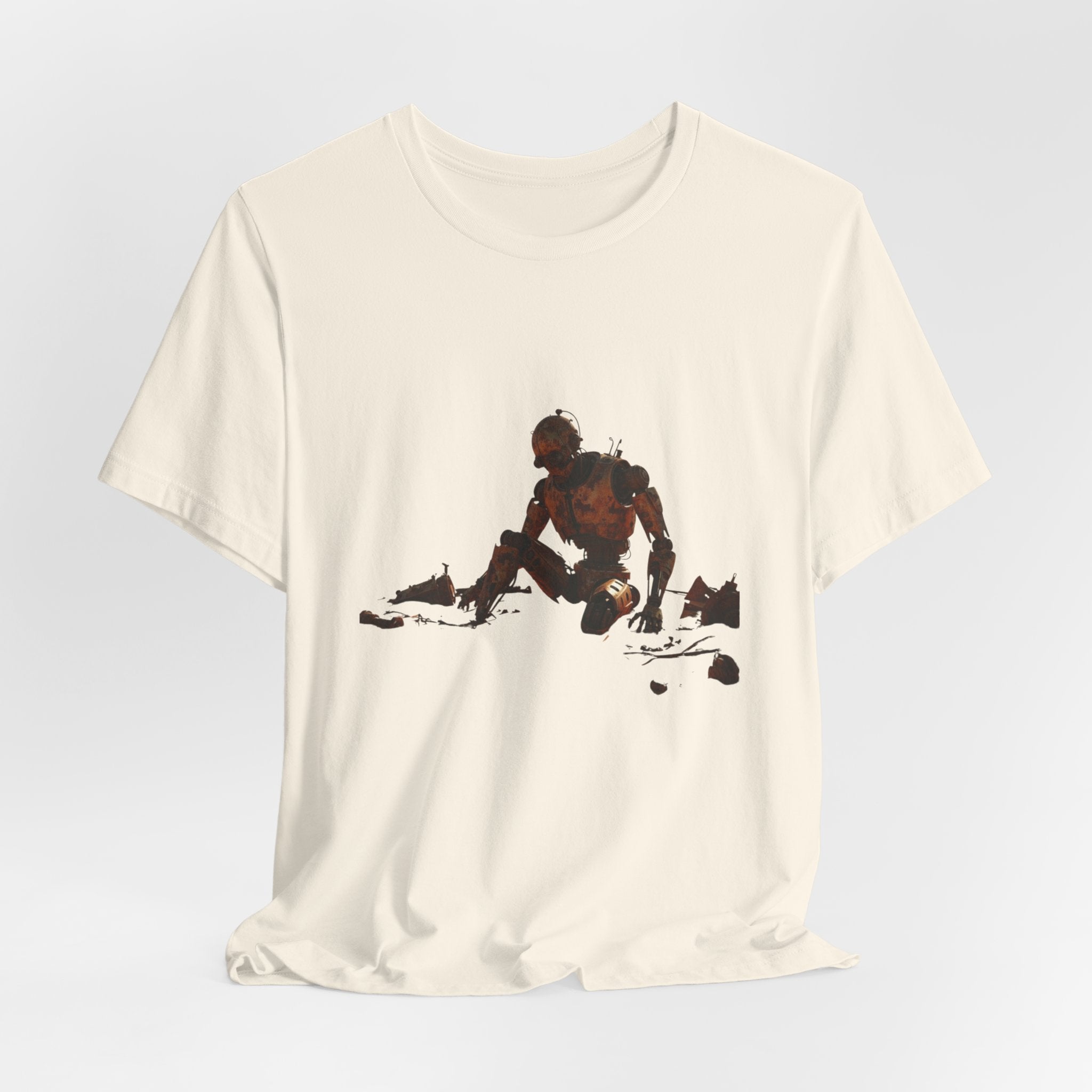 Survivor Figure Graphic Tee — Desert Wanderer Illustration T-Shirt
