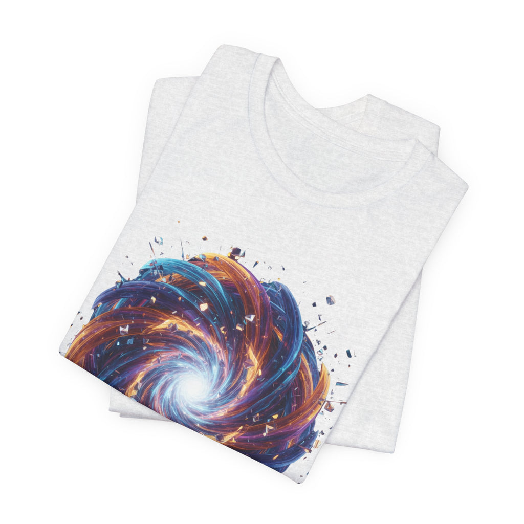 Galaxy Spiral Art Tee — Colorful Cosmic Swirl T-Shirt