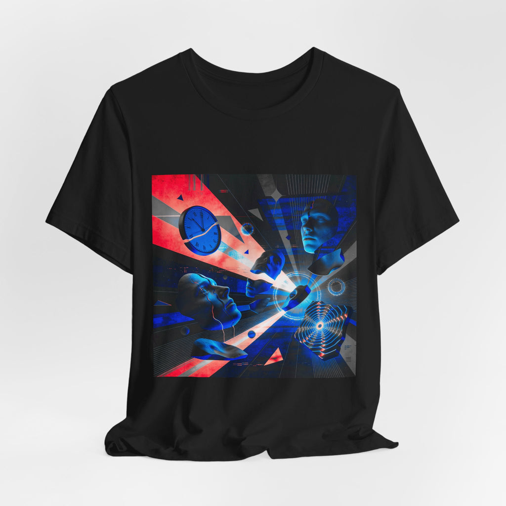 Spacewave Graphic Tee — Retro Futurism Cosmic Design