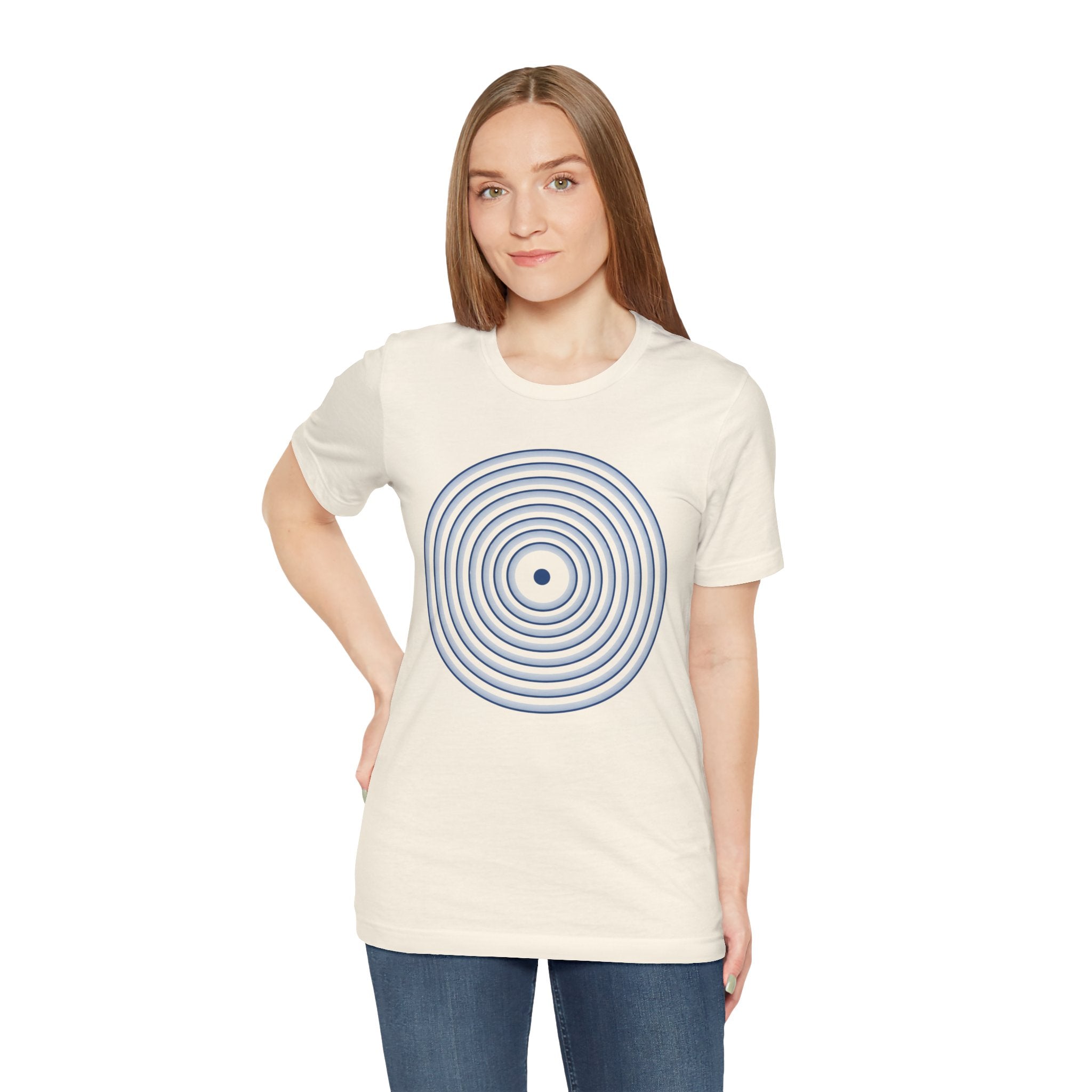 Concentric Circle Graphic Tee – Minimalist Retro Target Design
