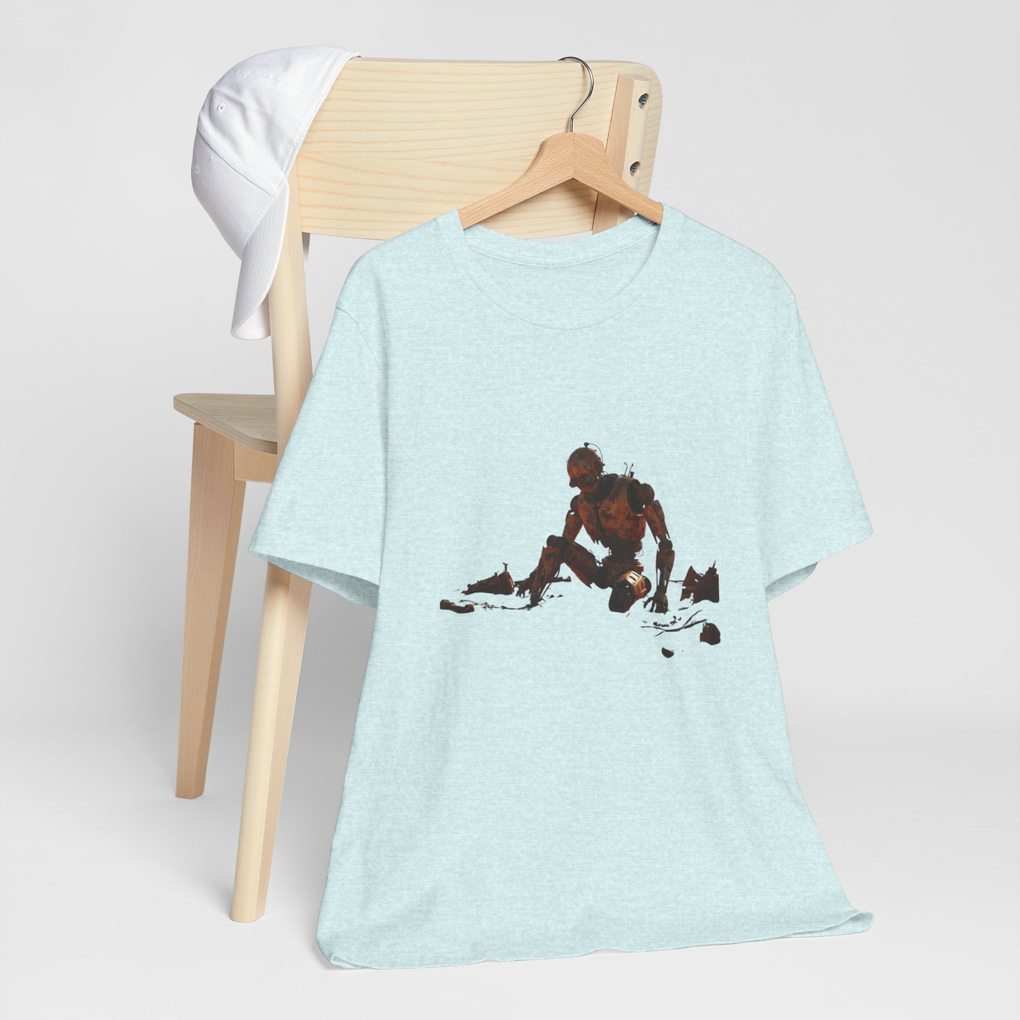 Survivor Figure Graphic Tee — Desert Wanderer Illustration T-Shirt