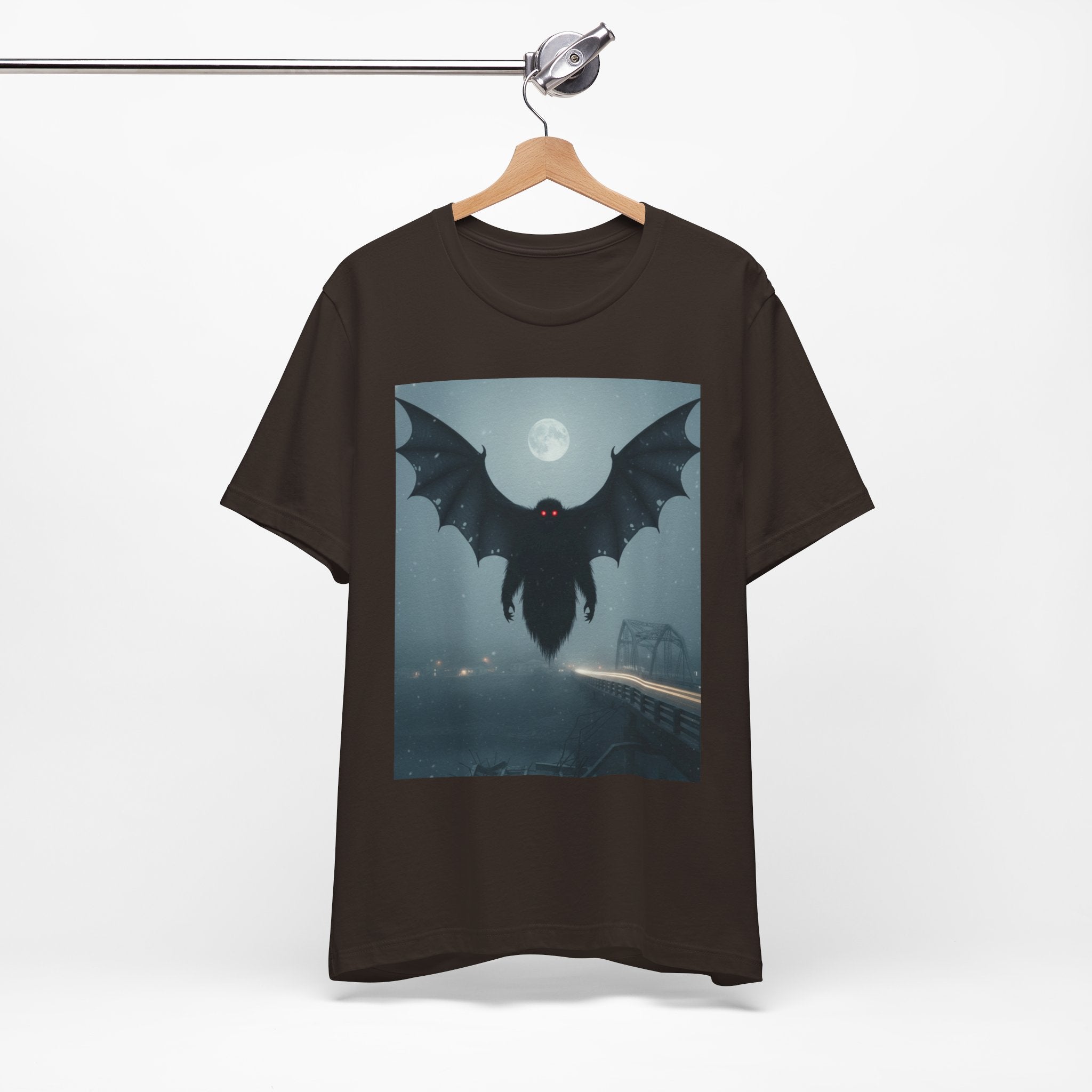 Mothman Moonlight T-Shirt — Cryptid Retro Horror Tee