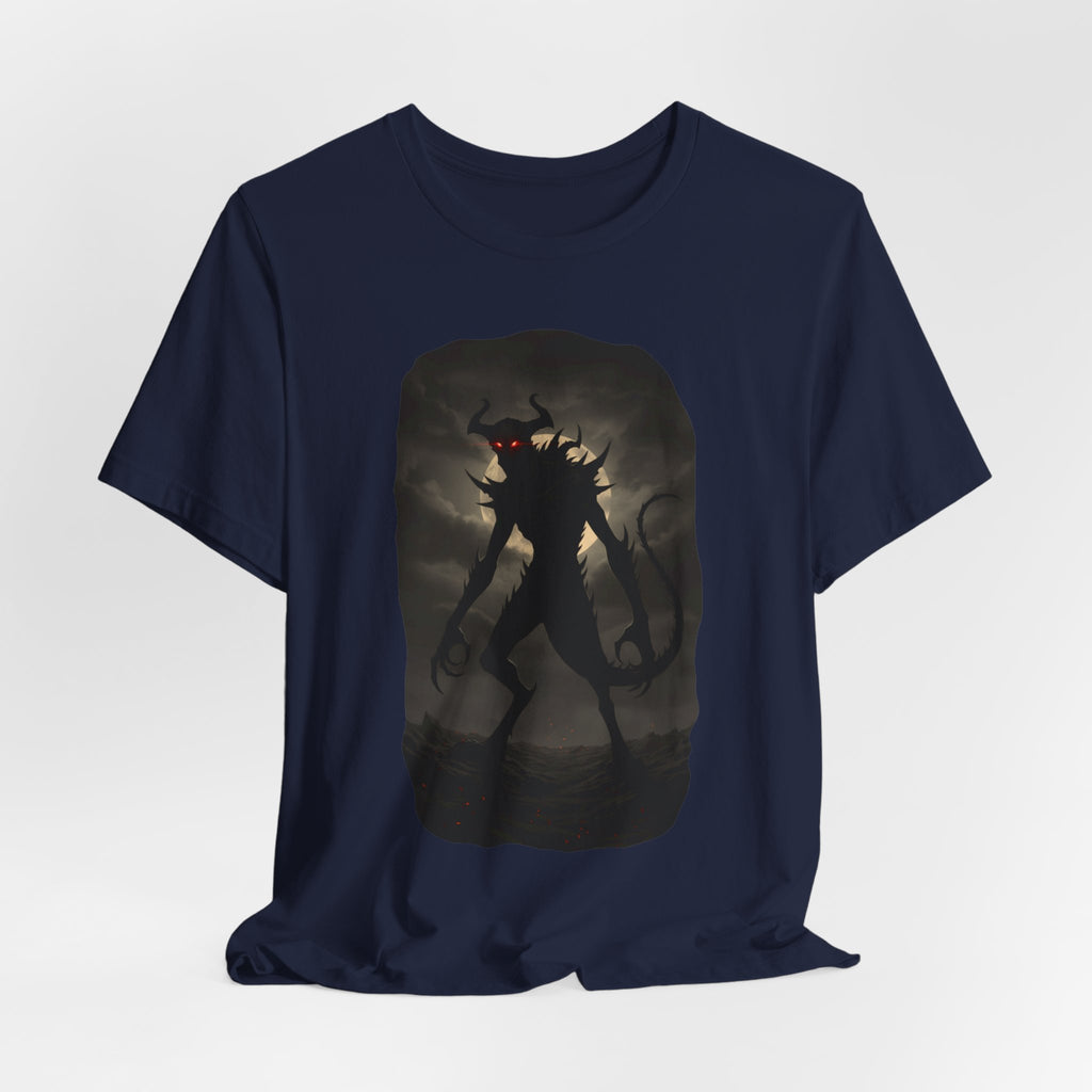 Monster Silhouette Tee — Dark Shadow Demon Graphic T-Shirt