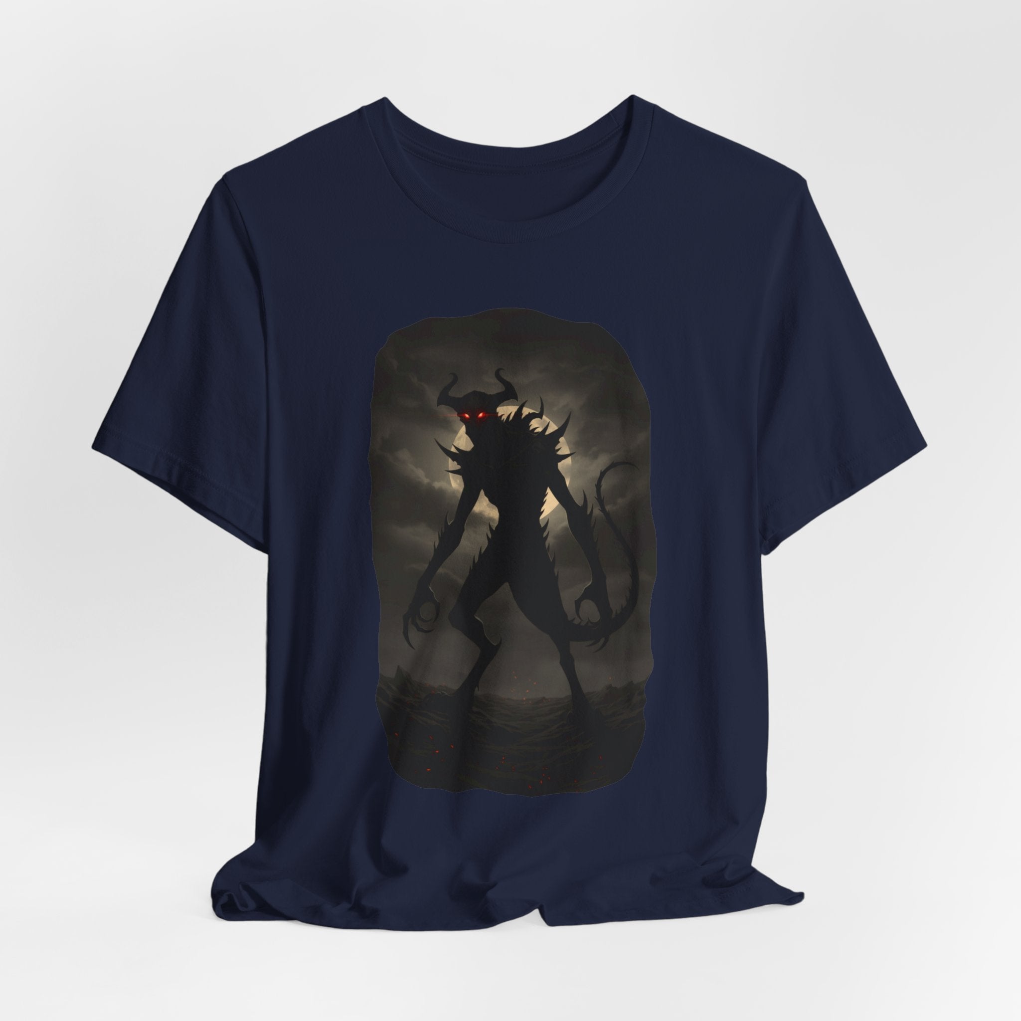 Monster Silhouette Tee — Dark Shadow Demon Graphic T-Shirt