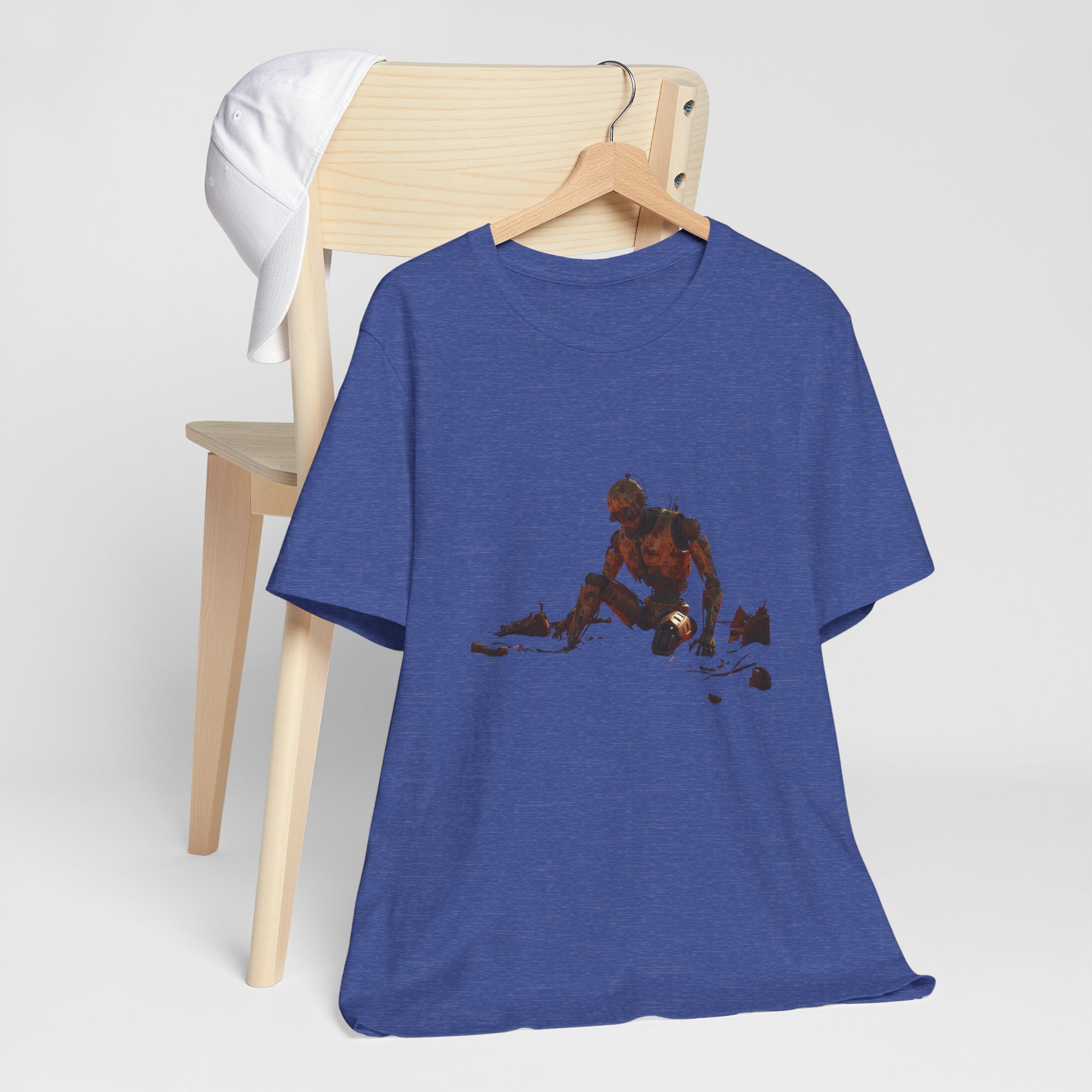 Survivor Figure Graphic Tee — Desert Wanderer Illustration T-Shirt
