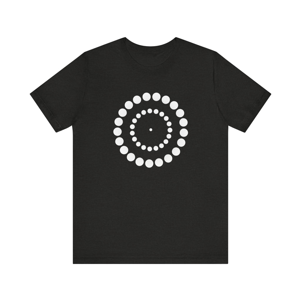 Dot Spiral Tee — Minimal Geometric Graphic T‑Shirt