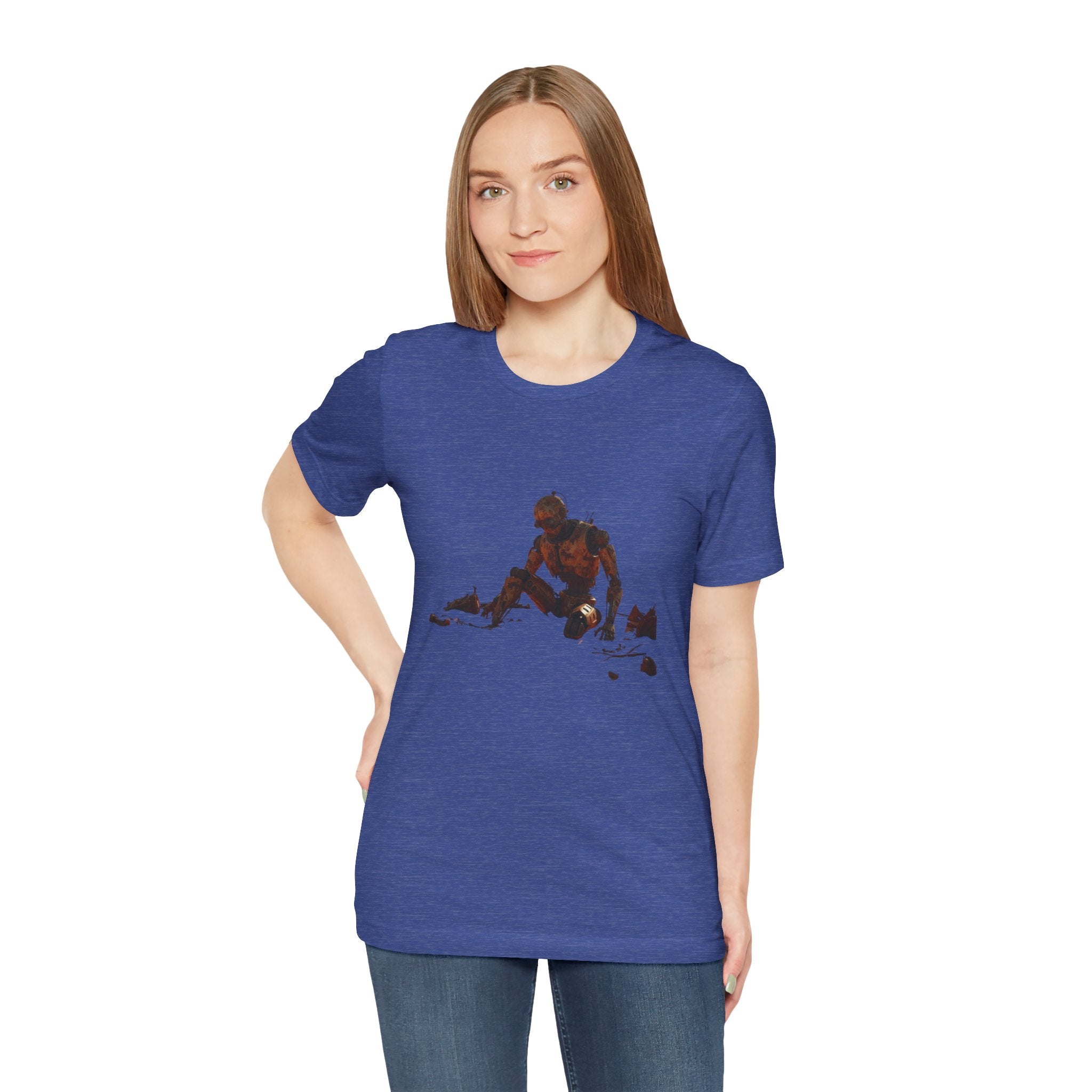 Survivor Figure Graphic Tee — Desert Wanderer Illustration T-Shirt