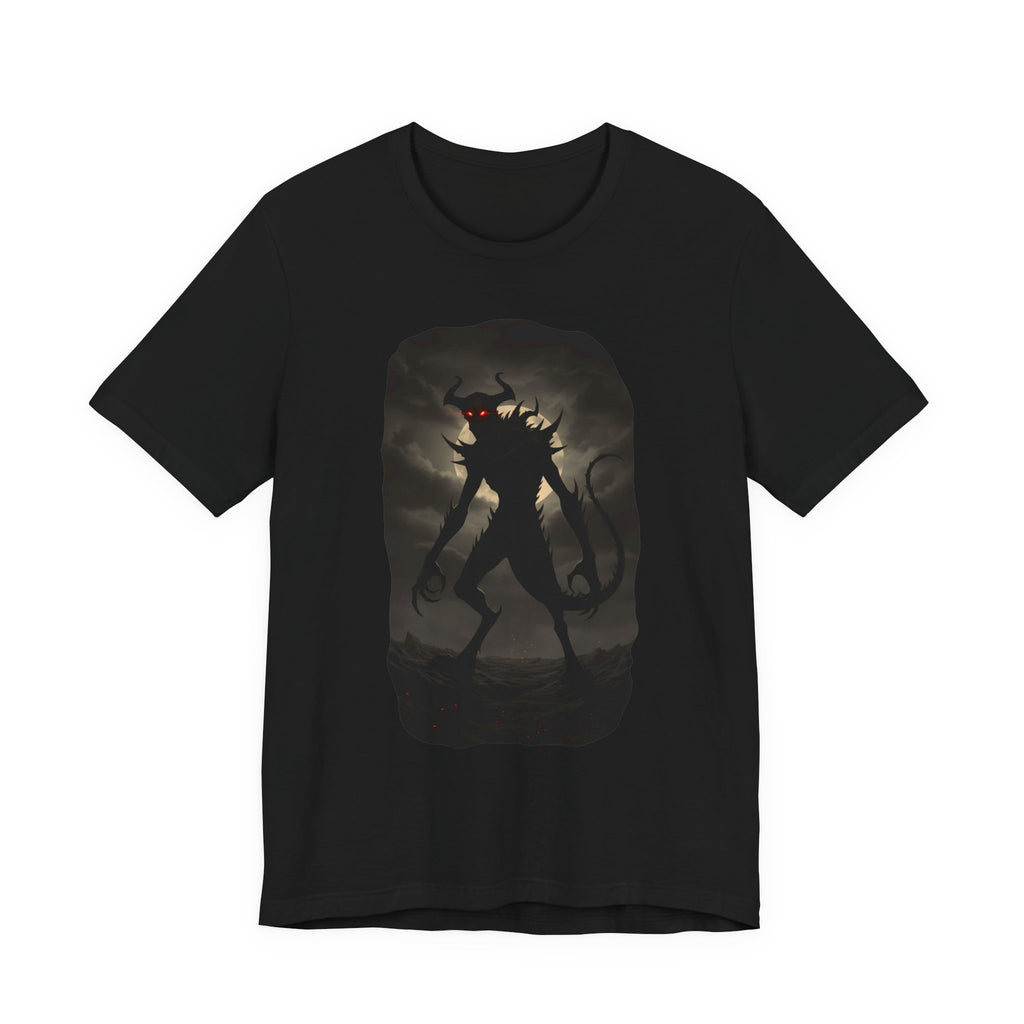 Monster Silhouette Tee — Dark Shadow Demon Graphic T-Shirt